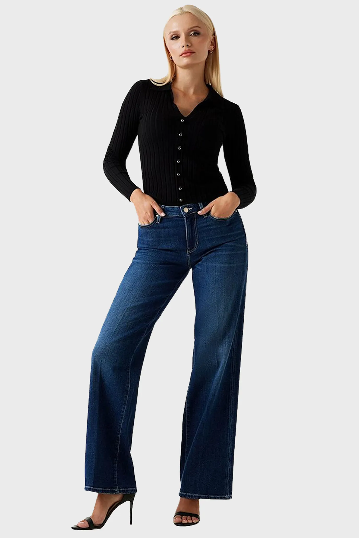 Женский черный пуловер 2