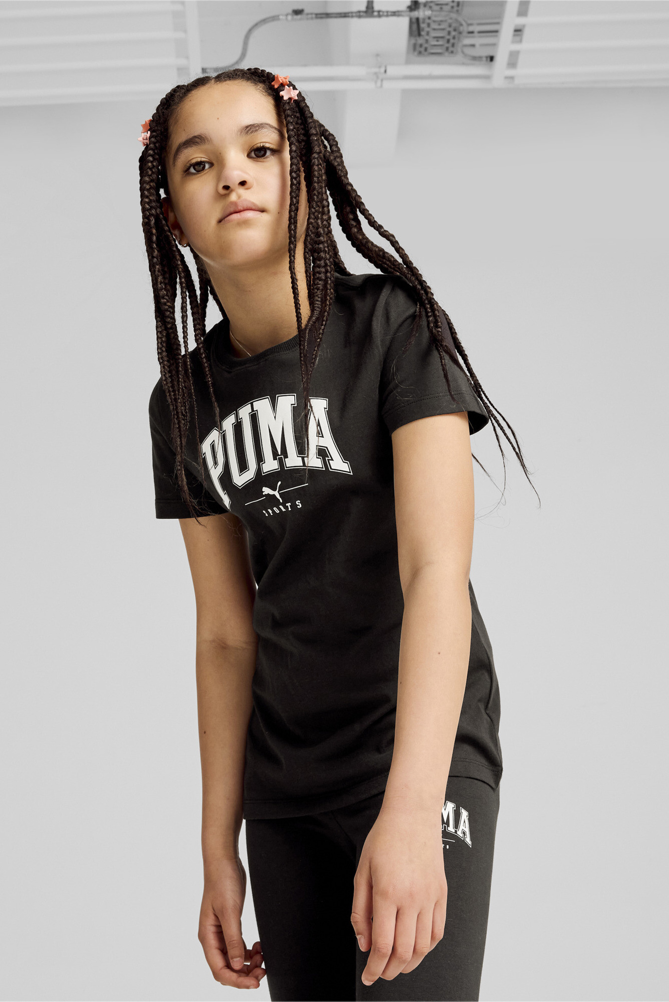 Детская черная футболка PUMA SQUAD Tee Youth 1