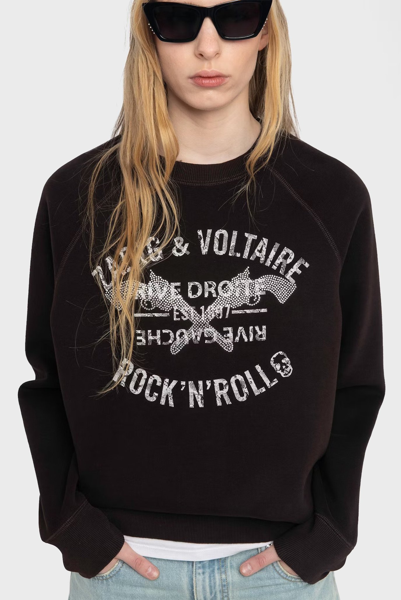 Женский темно-коричневый свитшот Upper Коричневый L ZADIG&VOLTAIRE JWSS01661_DARK CHOCOLATE Женский темно-коричневый свитшот Upper Коричневый L ZADIG&VOLTAIRE JWSS01661_DARK CHOCOLATE