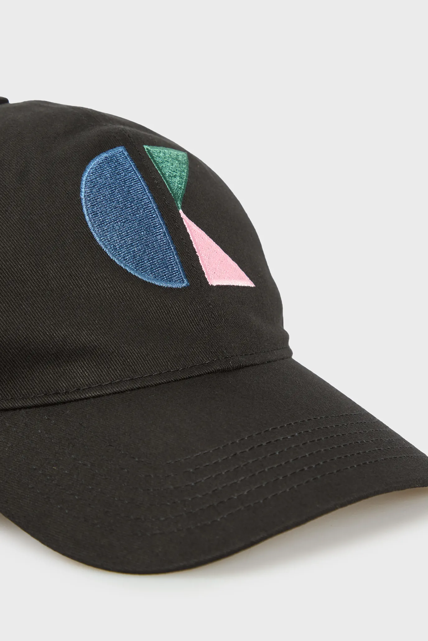 Чоловіча чорна кепка 6 PANEL 3