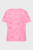 Женская розовая футболка с узором