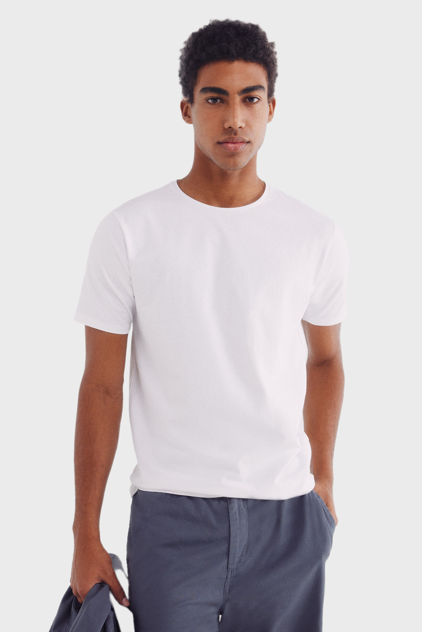 Мужская белая футболка slim fit Белый XXL SPRINGFIELD 249030 Мужская белая футболка slim fit Белый XXL SPRINGFIELD 249030
