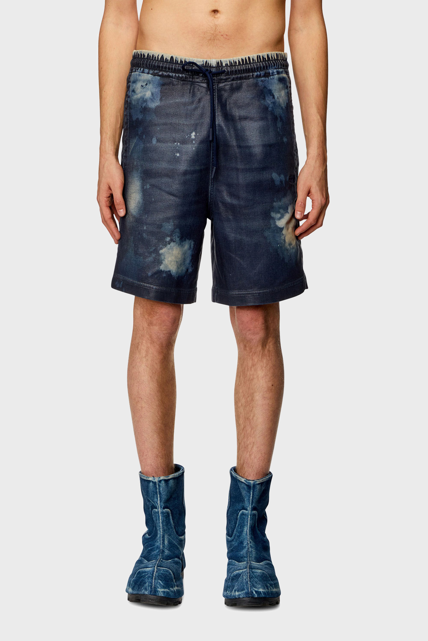 Мужские темно-синие джинсовые шорты D-BOXY-S TRACK CALZONCINI 1