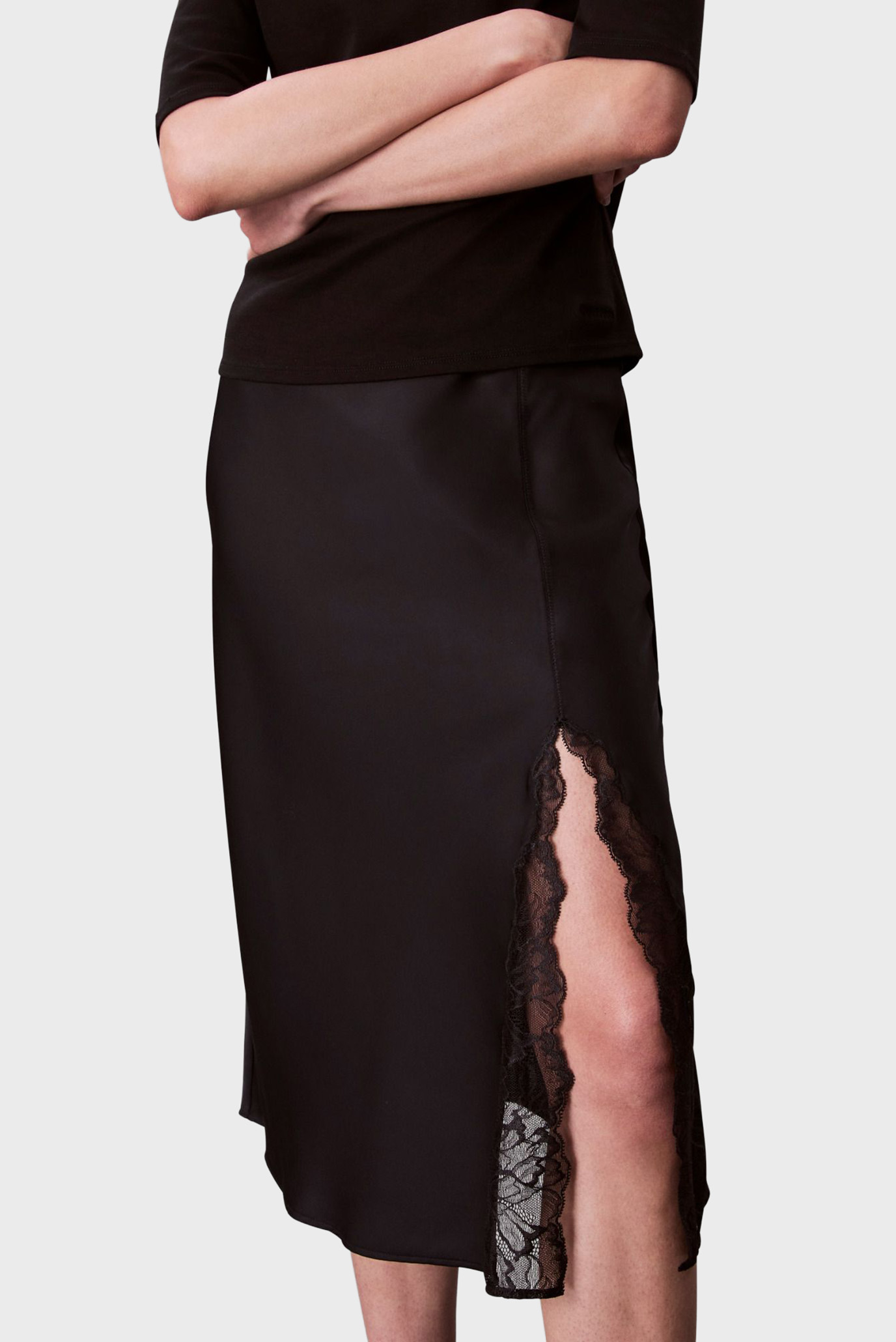 Женская черная юбка Mtt Shn Stn Черный XXS Calvin Klein LV044C672G