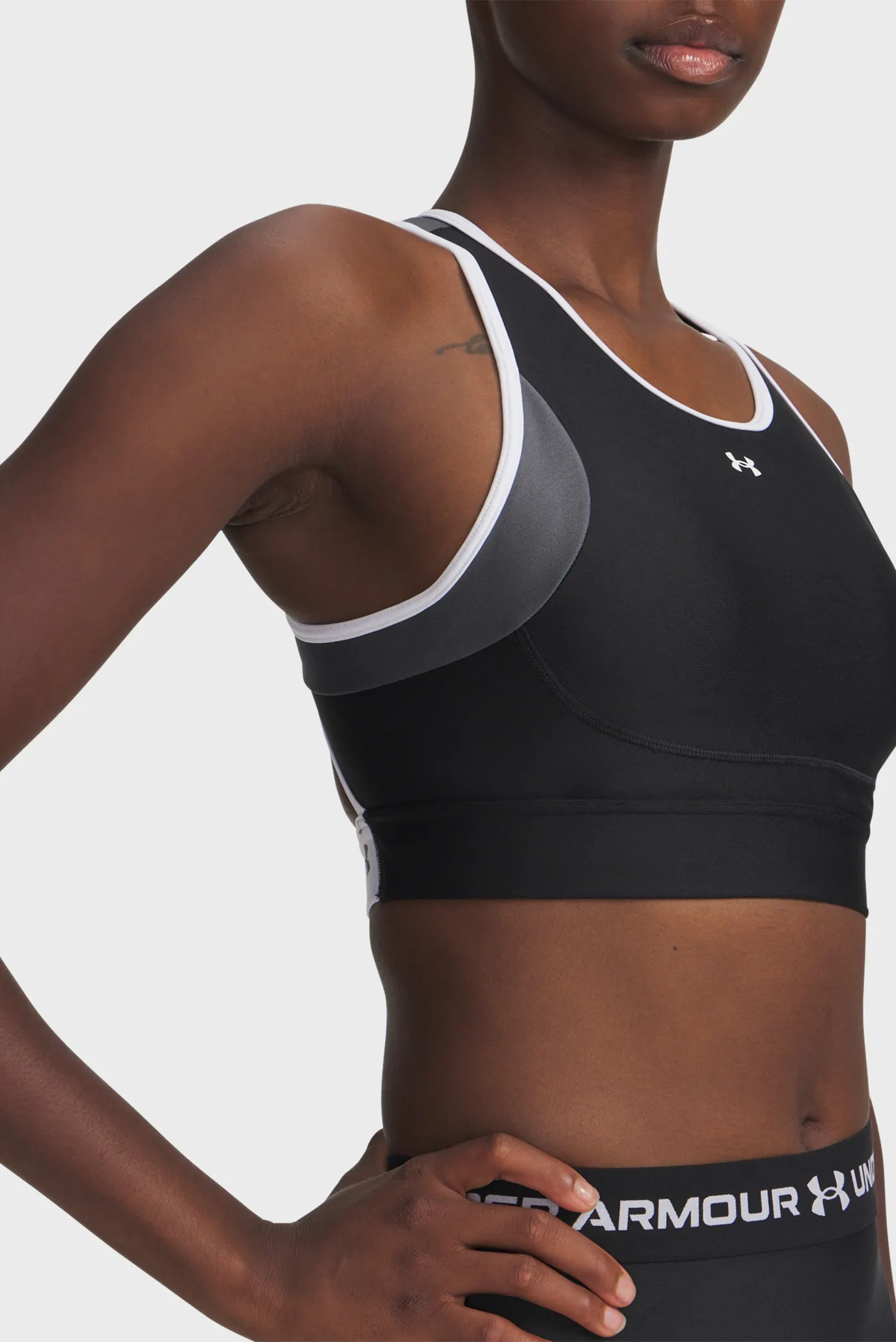 Жіночий чорний топ UA Crossback Mid Open Back 4