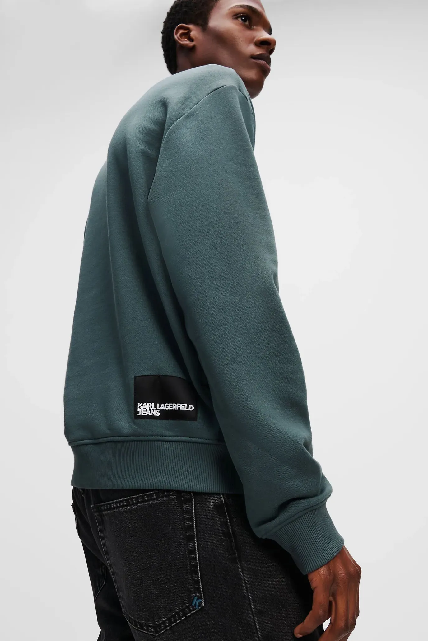 Мужской бирюзовый свитшот KLJ REG ESSENTIAL LOGO SWEAT 3