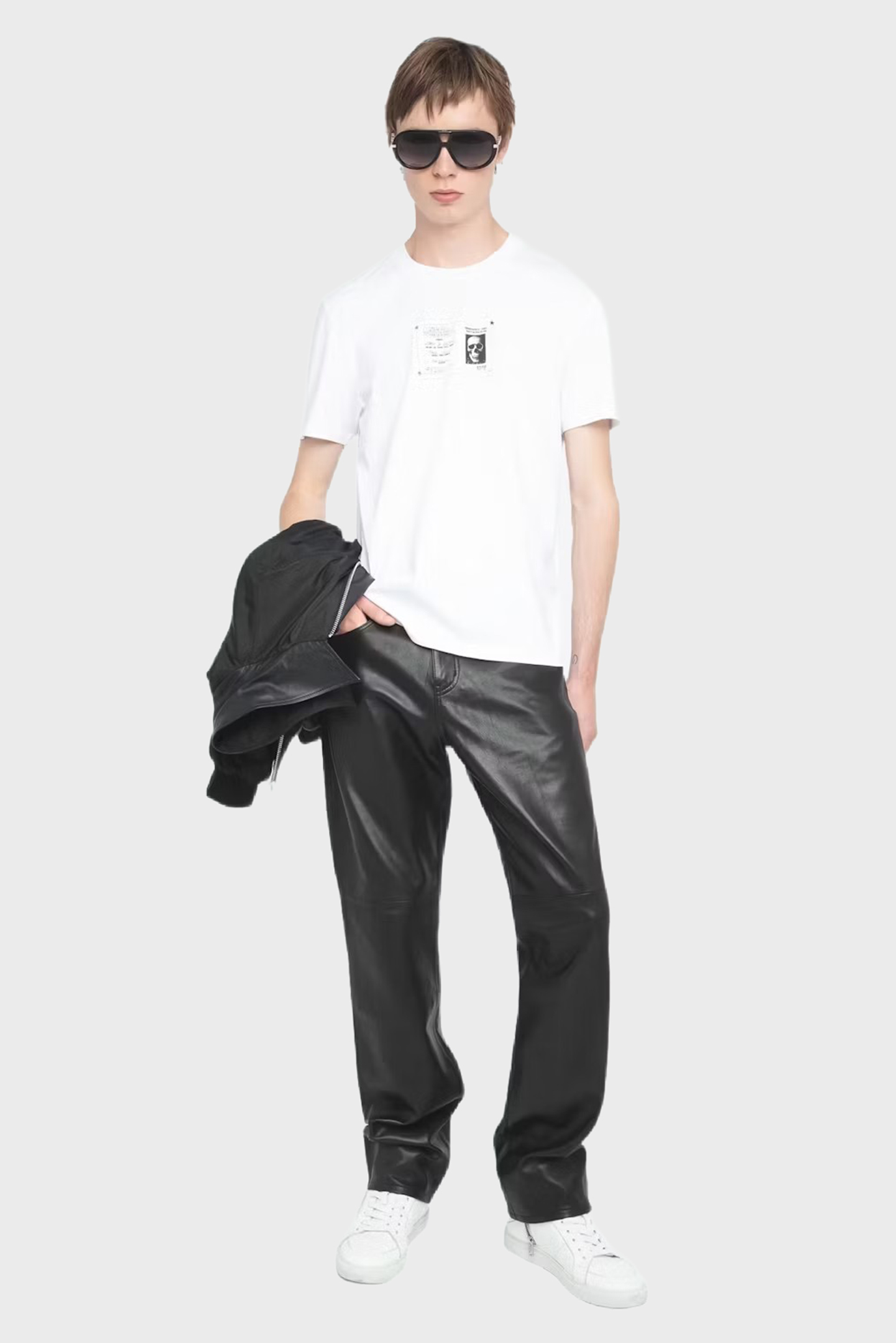 Мужская белая футболка Tommy Белый S ZADIG&VOLTAIRE JMTS01727_WHITE Мужская белая футболка Tommy Белый S ZADIG&VOLTAIRE JMTS01727_WHITE