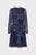 Женское темно-синее платье с узором PAISLEY KNEE DRESS BRAC SLV
