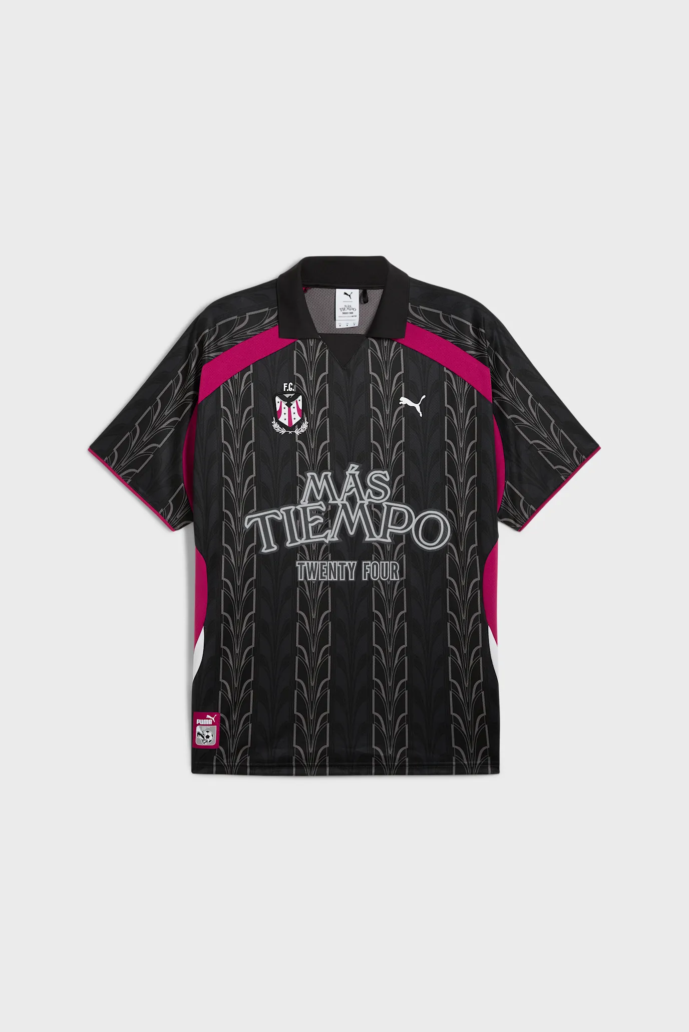 Чоловіче чорне поло з візерунком PUMA x MÁS TIEMPO Jersey Men 6