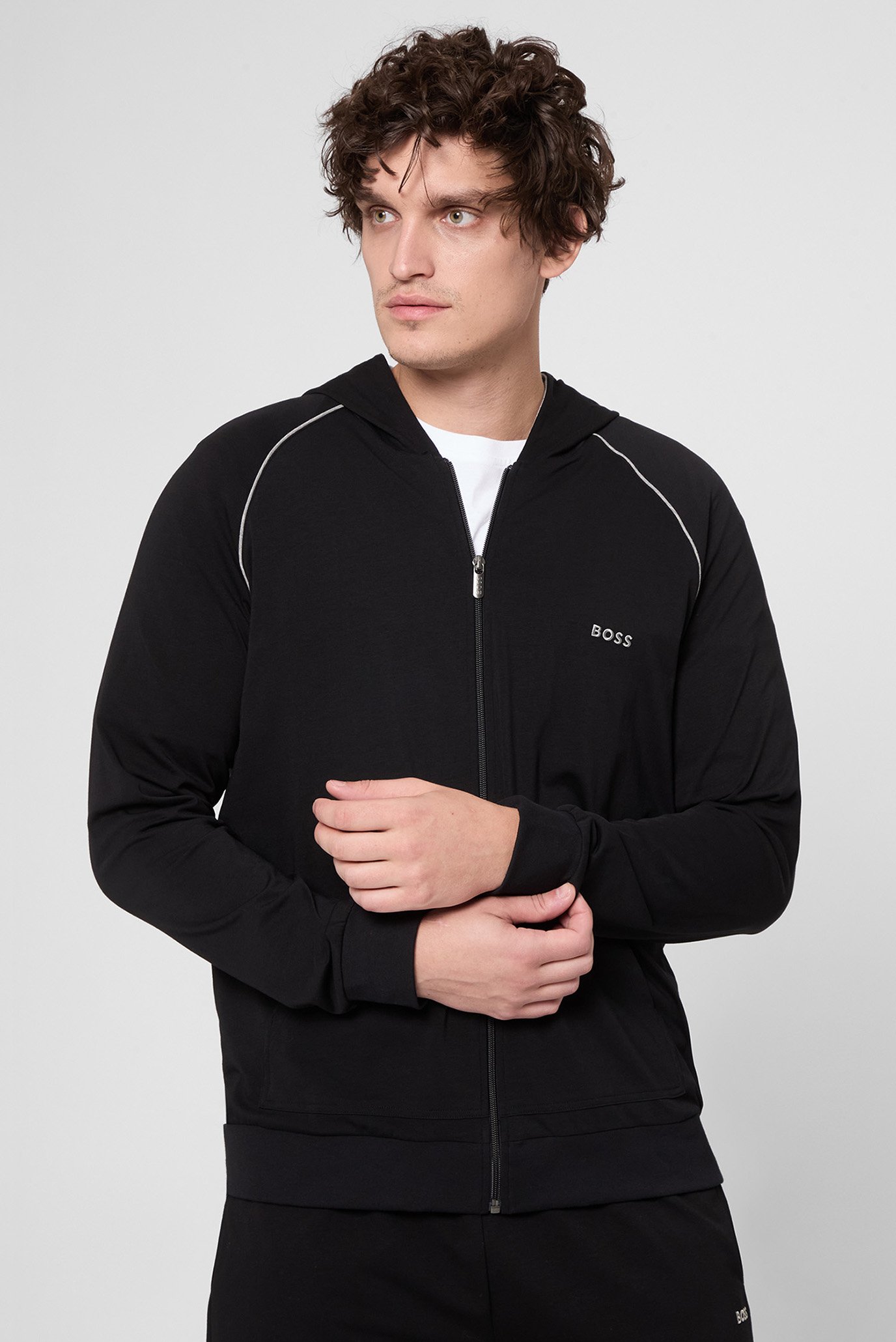 Мужское черное худи Черный XXL BOSS 50515392;001 Мужское черное худи Черный XXL BOSS 50515392;001