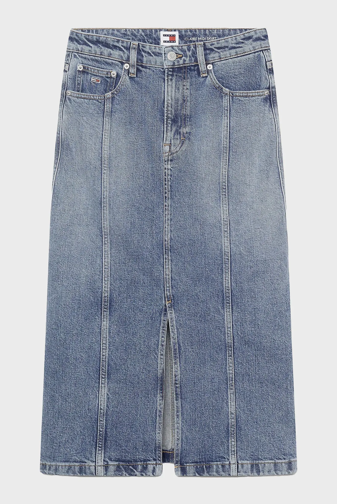 Жіноча блакитна джинсова спідниця CLAIRE HGH MIDI SKIRT 5