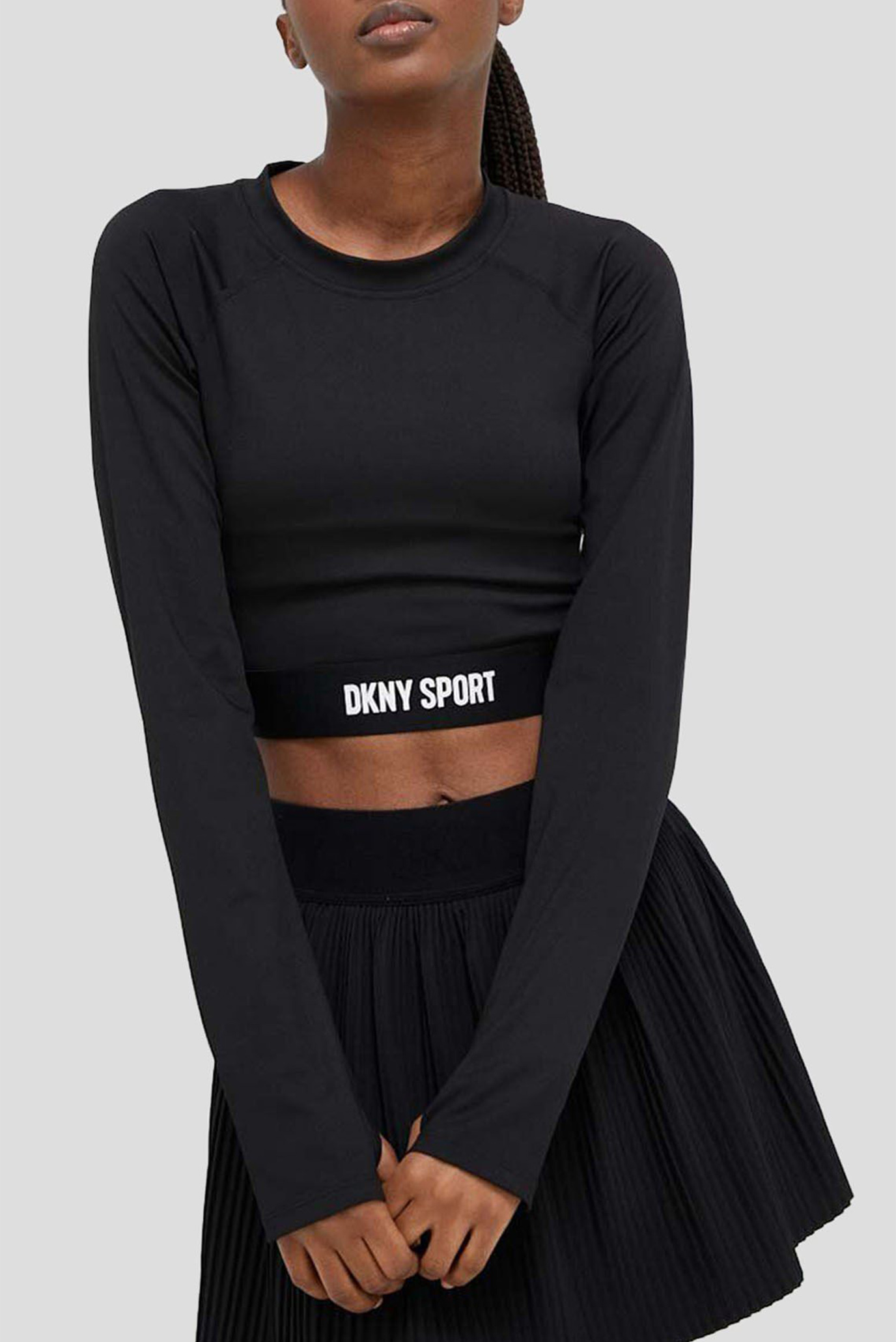 Женский черный лонгслив Черный L DKNY DP2T9185_BBL Женский черный лонгслив Черный L DKNY DP2T9185_BBL