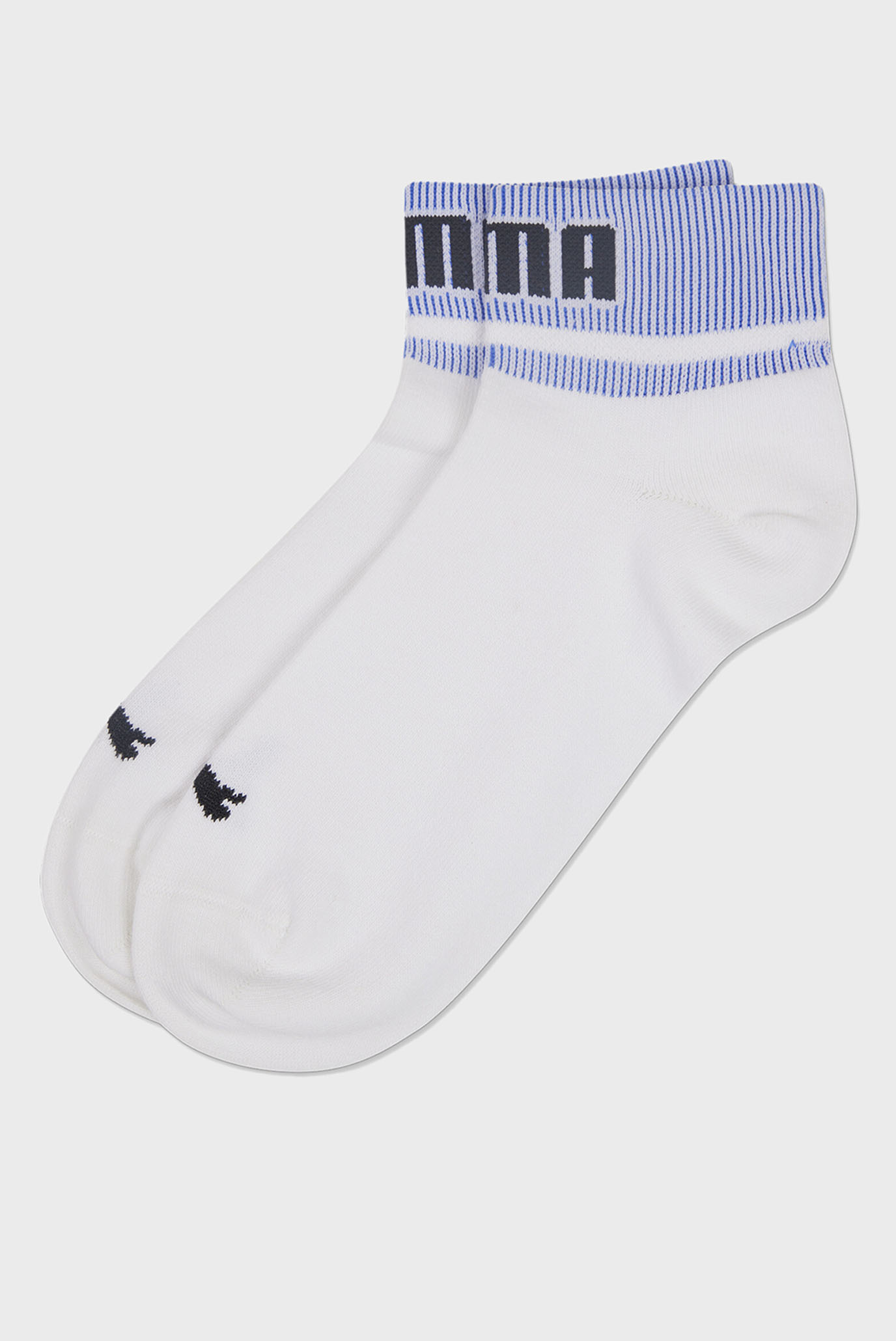 Белые носки (2 пары) PUMA Unisex Front Logo Quarter Socks 1