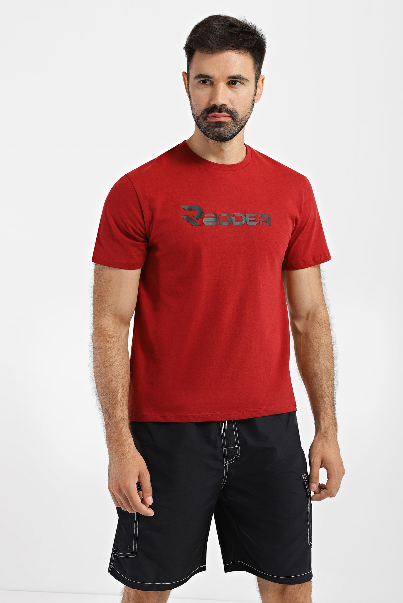 Мужская бордовая футболка Lanco 1
