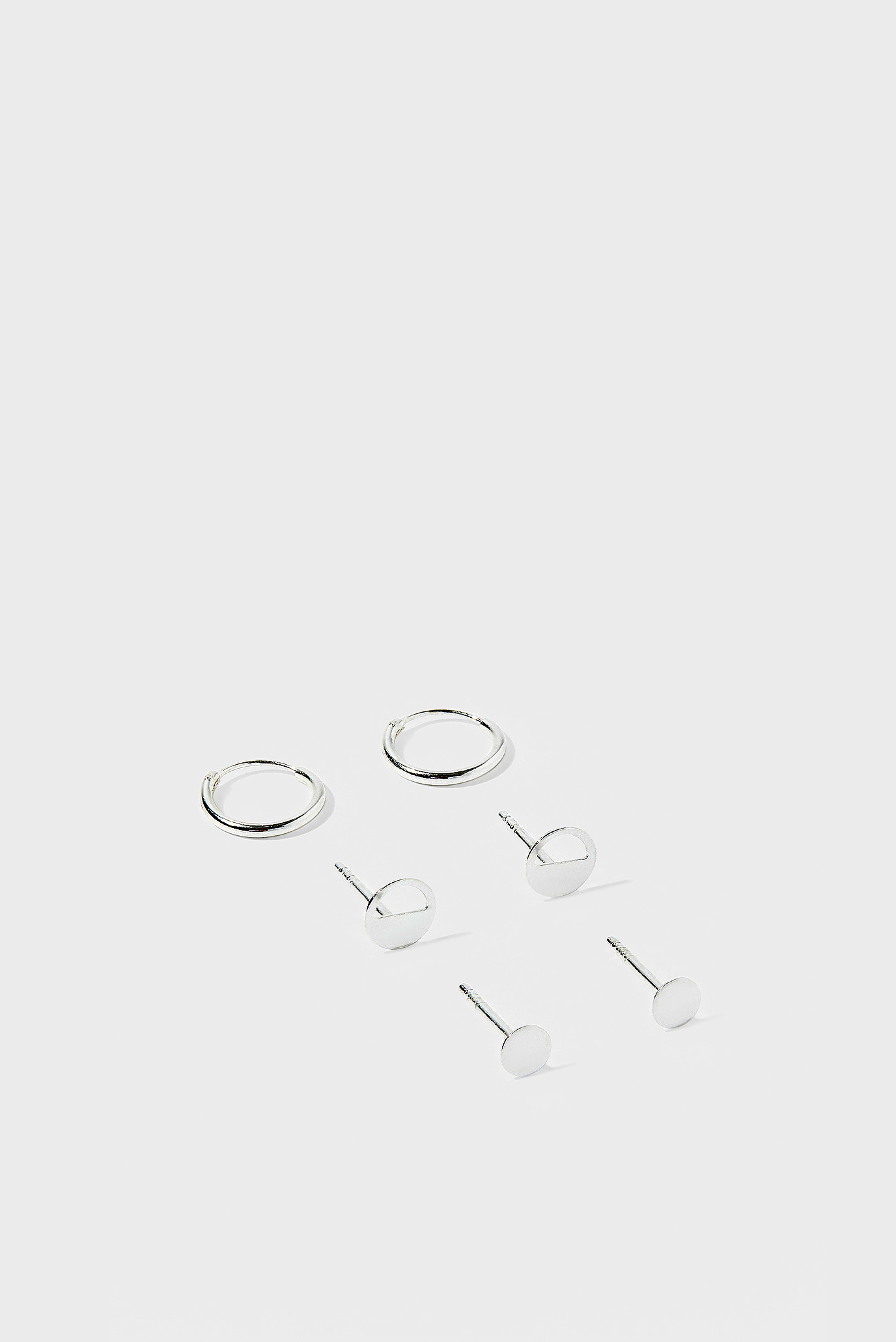 Жіночі срібні сережки (3 пари) MOON PHASE 1