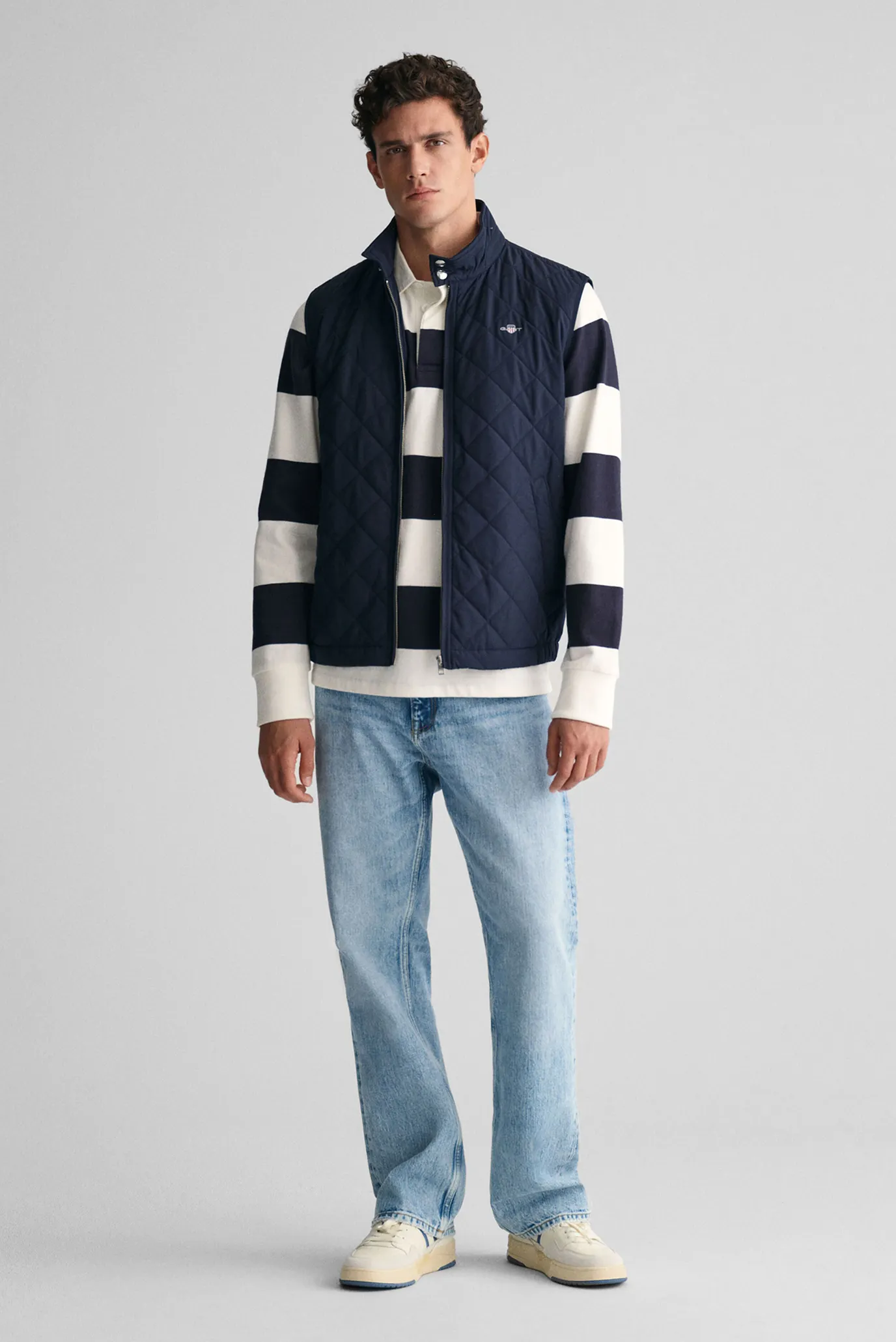 Мужской темно-синий жилет QUILTED WINDCHEATER VEST 4