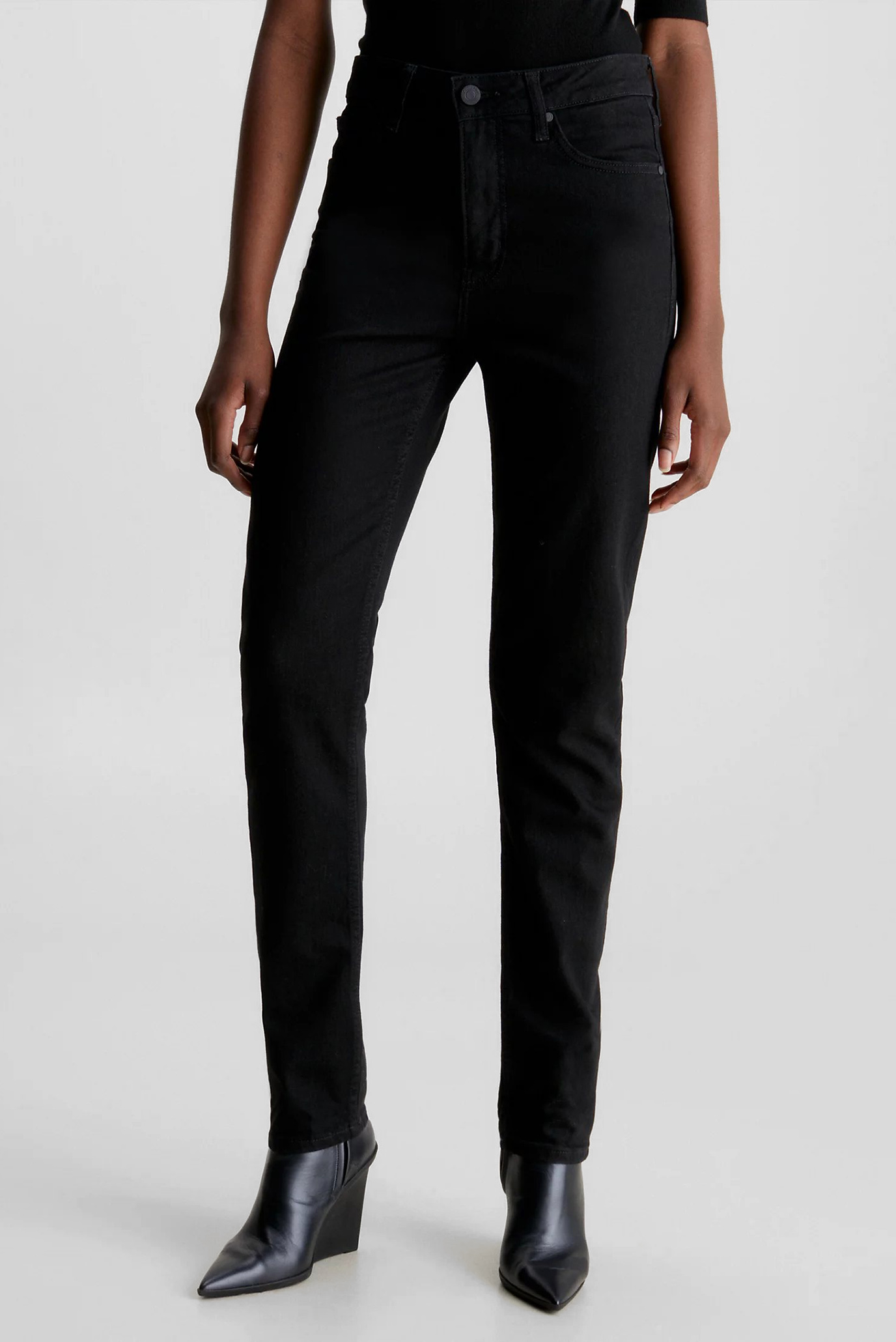 Женские черные джинсы MID RISE SLIM 1