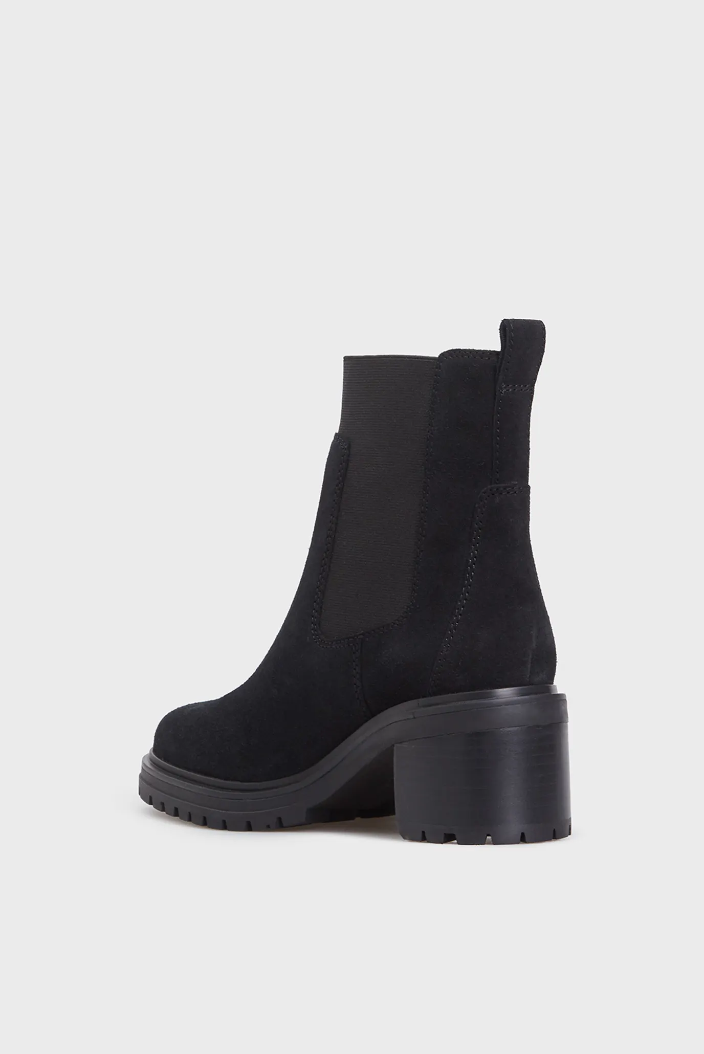 Женские черные замшевые ботильоны FLAG MID HEEL SUEDE 5