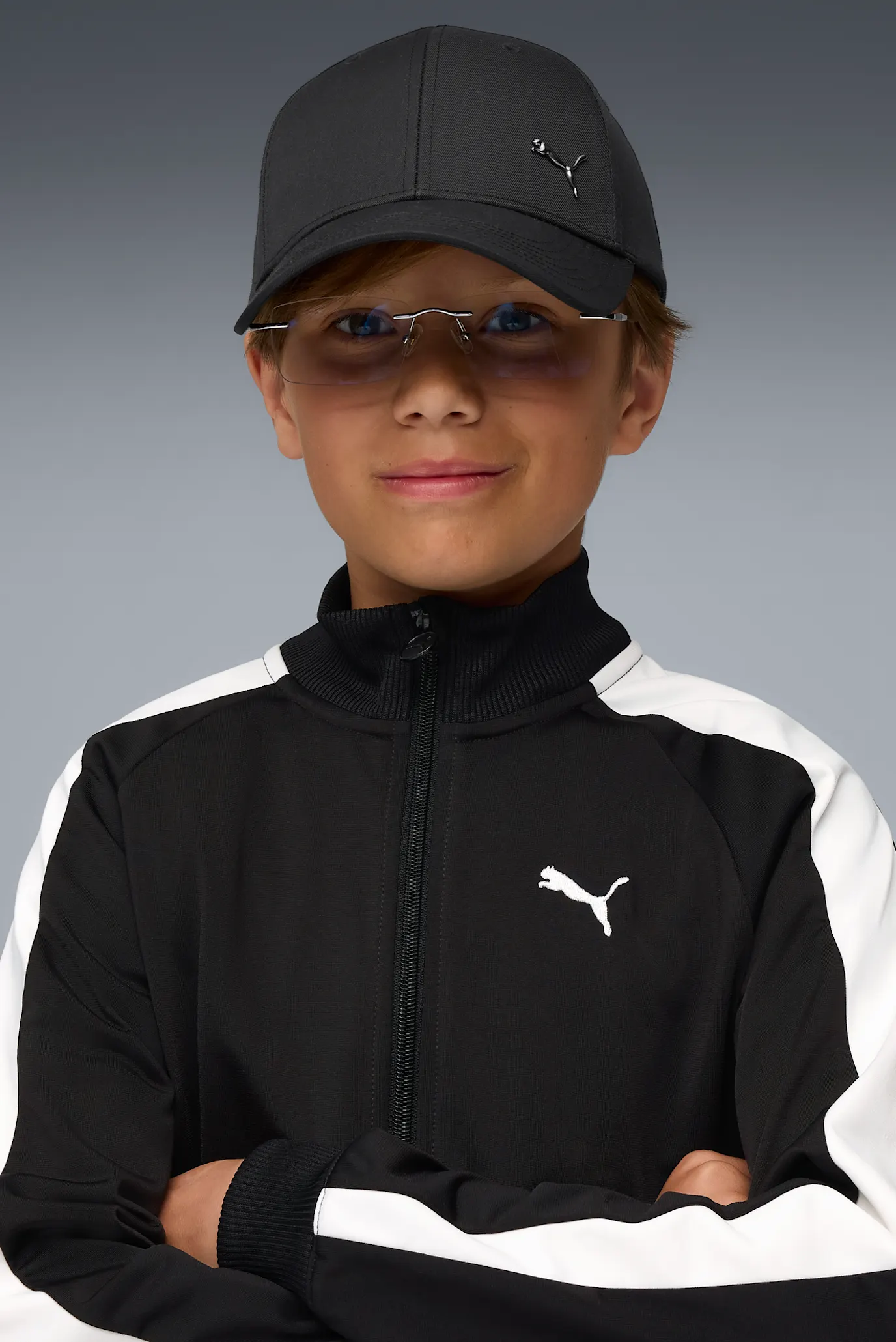 Детская черная кепка Essentials Metal PUMA Cat Baseball Cap Youth 2