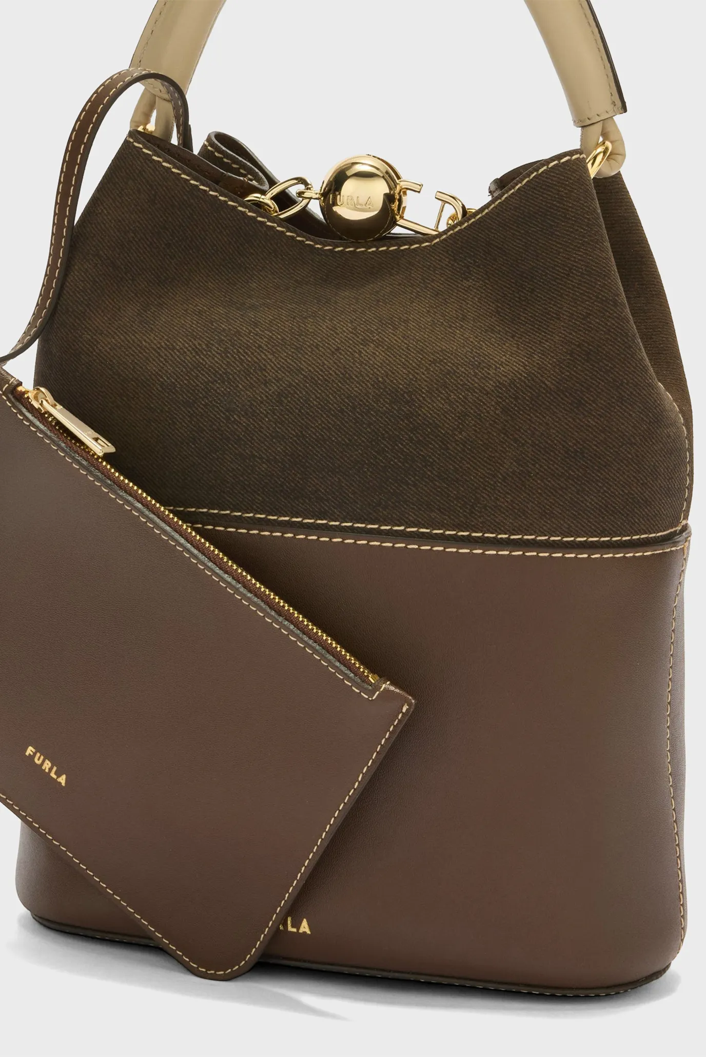 Женская коричневая кожаная сумка 5