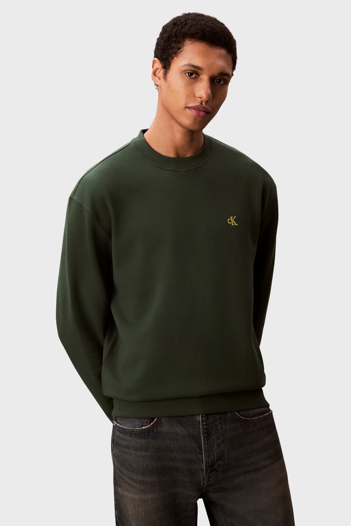 Мужской темно-зеленый свитшот LS EU 350TERRY Зеленый XXL Calvin Klein Jeans LV04RC296G Мужской темно-зеленый свитшот LS EU 350TERRY Зеленый XXL Calvin Klein Jeans LV04RC296G
