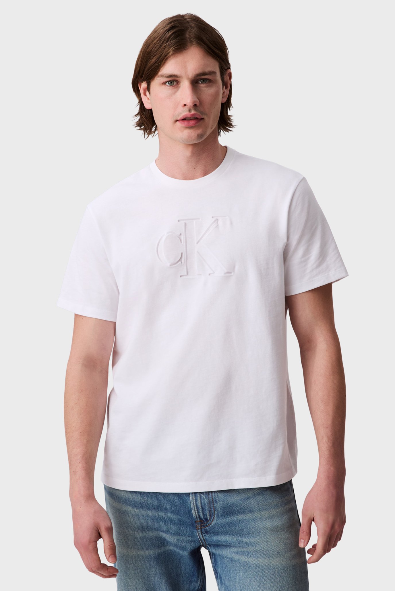 Мужская белая футболка DEBOSS MONO GRAPHIC Белый XXL Calvin Klein Jeans LV04RC824G Мужская белая футболка DEBOSS MONO GRAPHIC Белый XXL Calvin Klein Jeans LV04RC824G