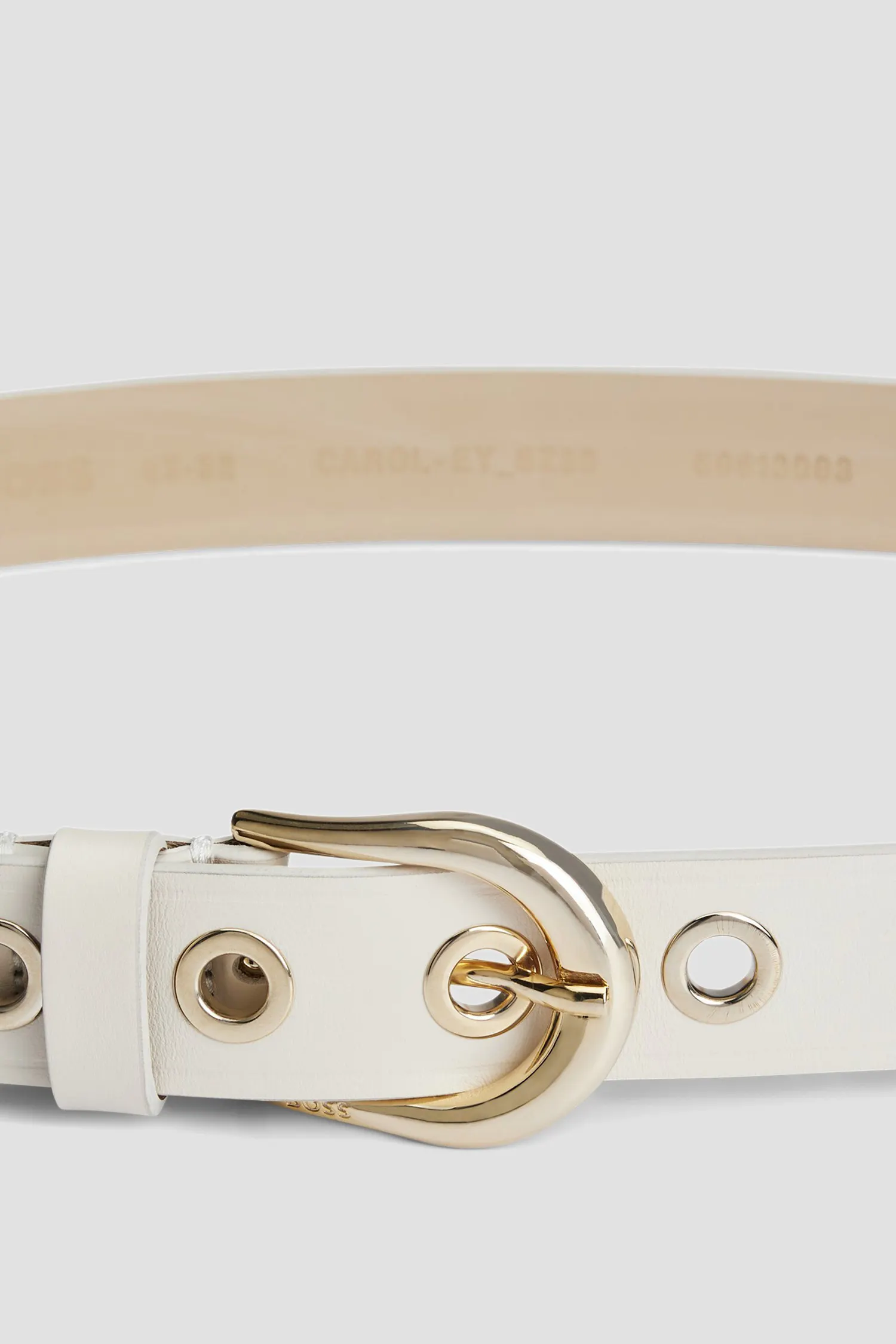 Жіночий білий шкіряний ремінь 3