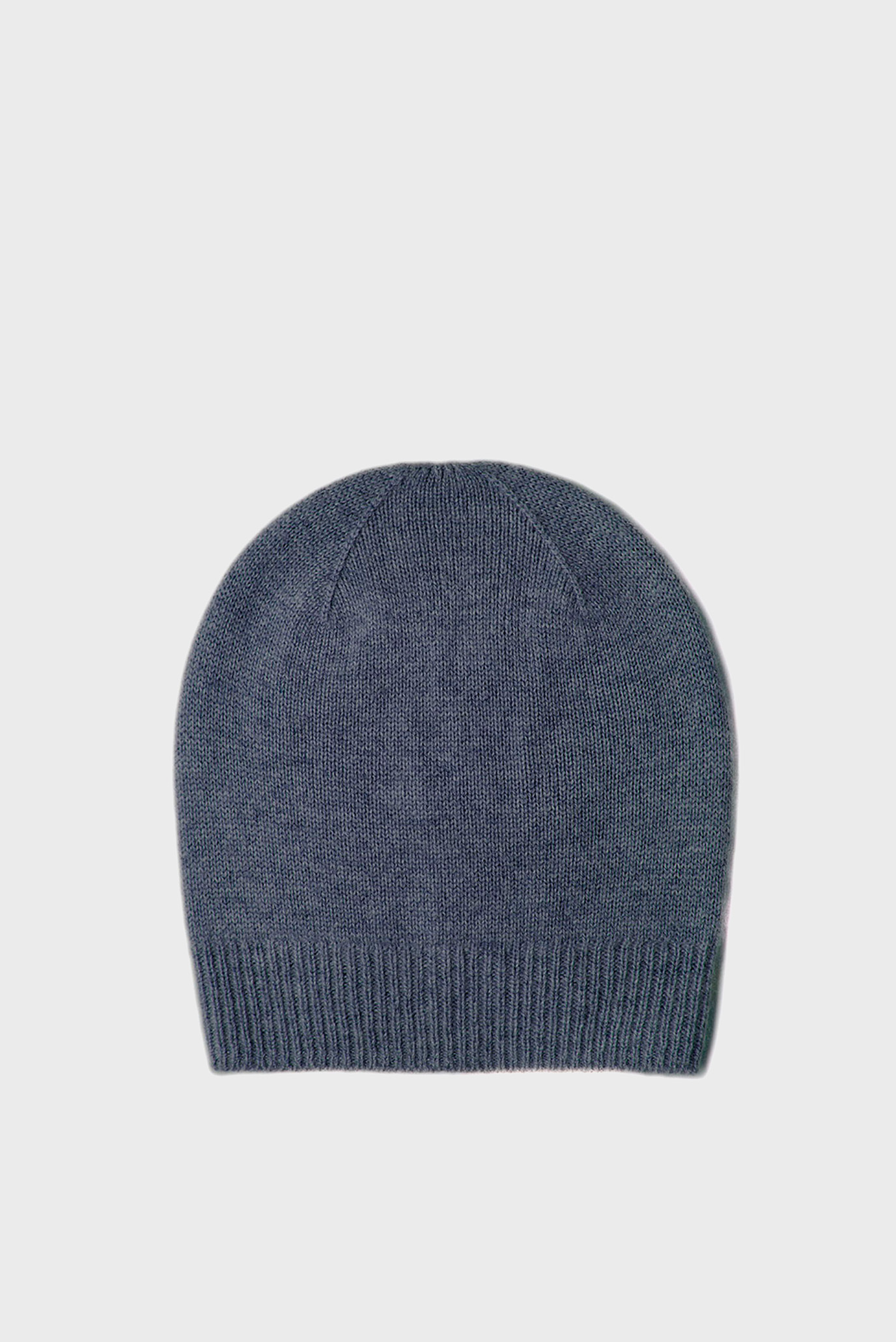Женская темно-синяя кашемировая шапка 1