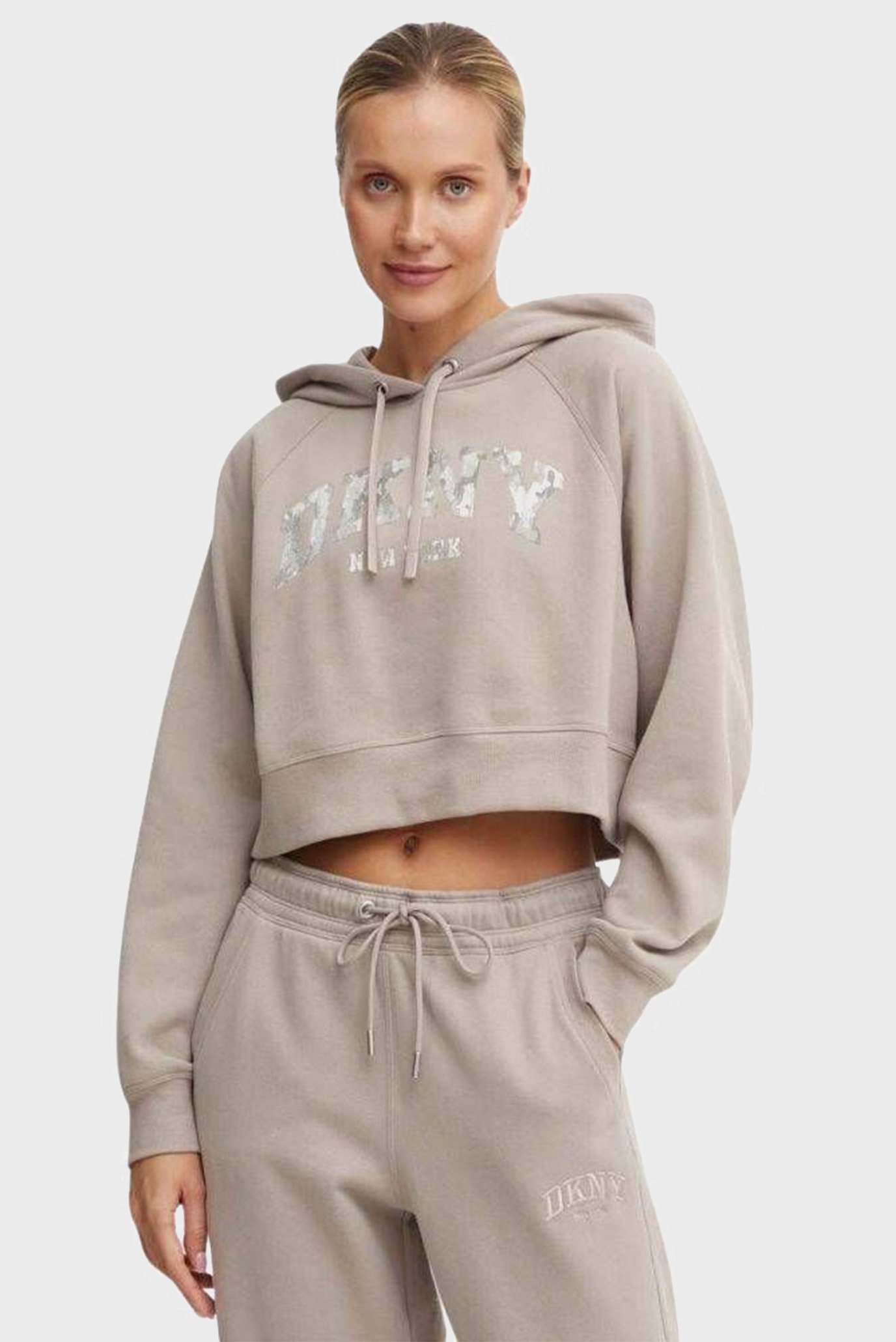 Женское серое худи Серый M DKNY DP4T9938 Женское серое худи Серый M DKNY DP4T9938