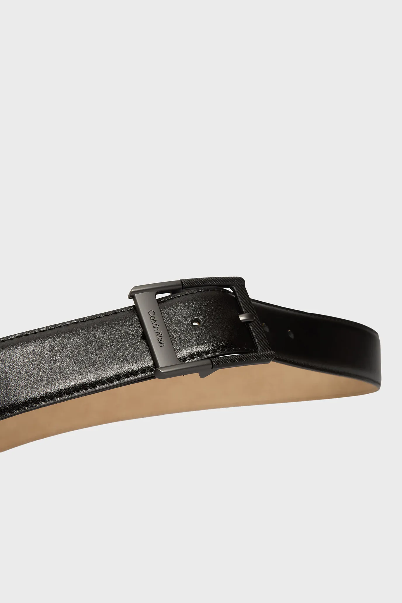 Чоловічий чорний шкіряний ремінь CLASSIC BUCKLE 38MM 2