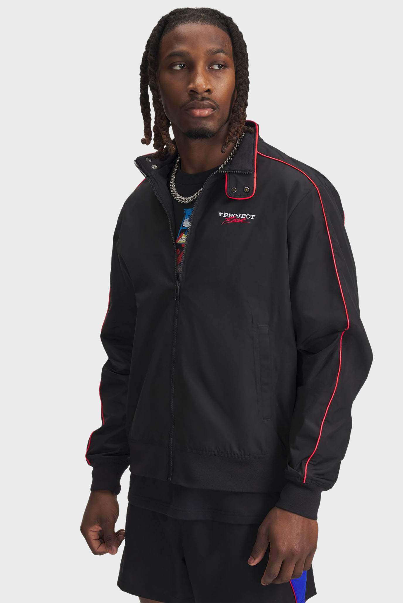 Мужская черная ветровка Pjt Rck Warmup Jkt Черный XL Under Armour 1389931-001 Мужская черная ветровка Pjt Rck Warmup Jkt Черный XL Under Armour 1389931-001