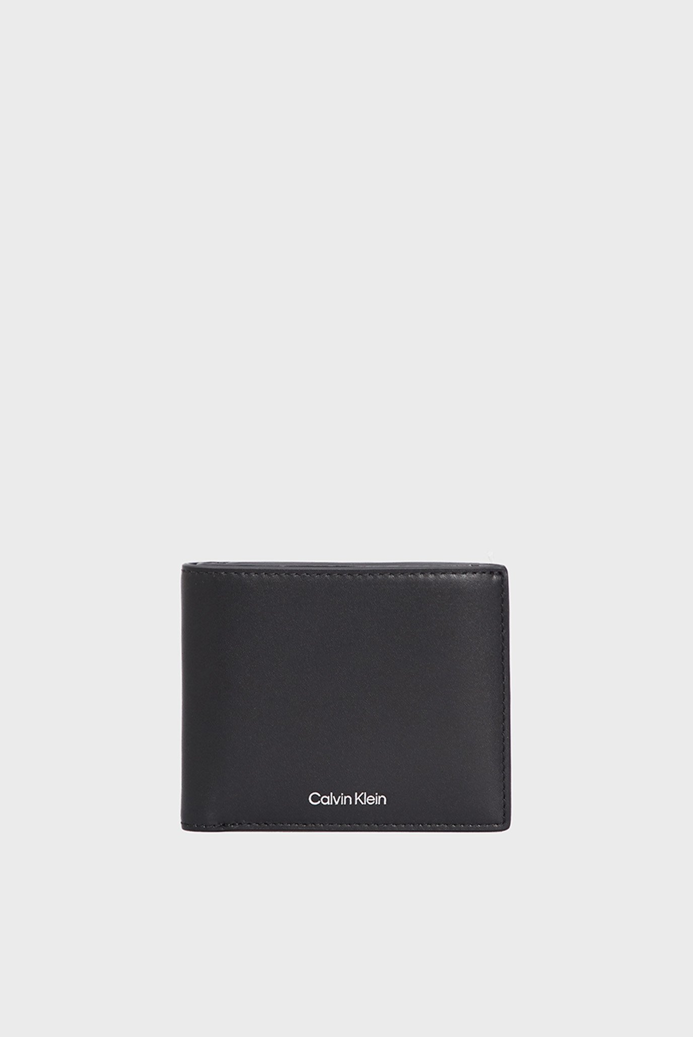 Чоловічий чорний шкіряний гаманець CK SLEEK BIFOLD 5CC W/COIN 1