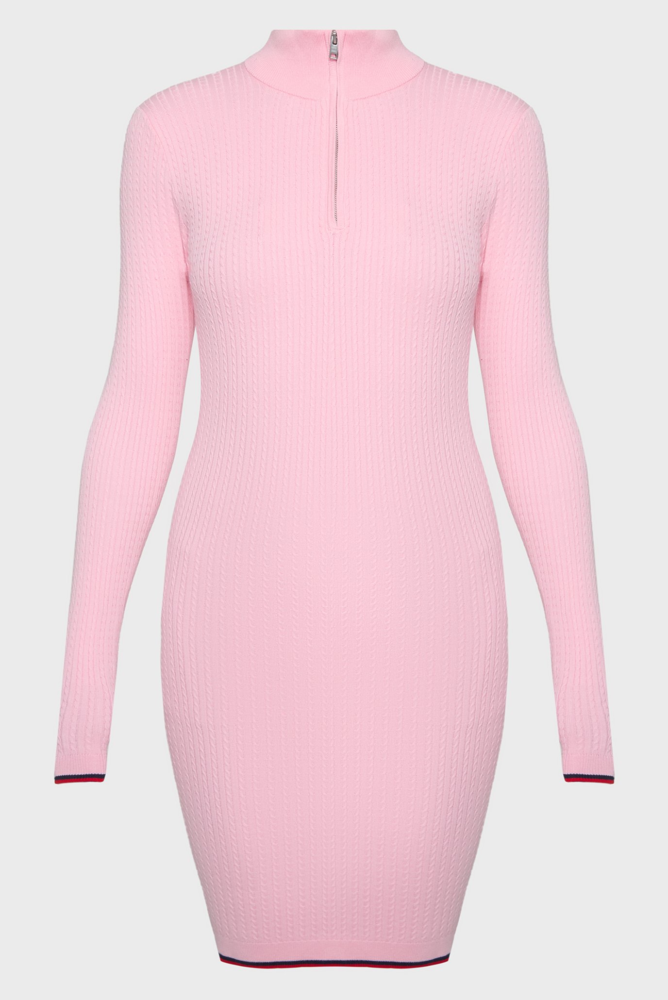 Женское розовое платье TJW 1/4 ZIP SWEATER CABLE DRESS 1