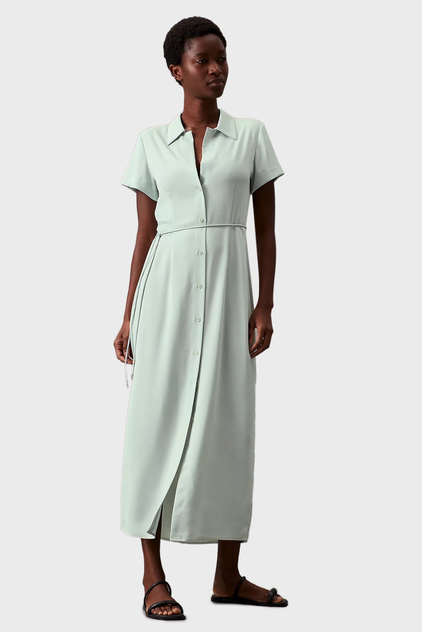 Женское мятное платье RECYCLED CDC MIDI SHIRT DRESS 1