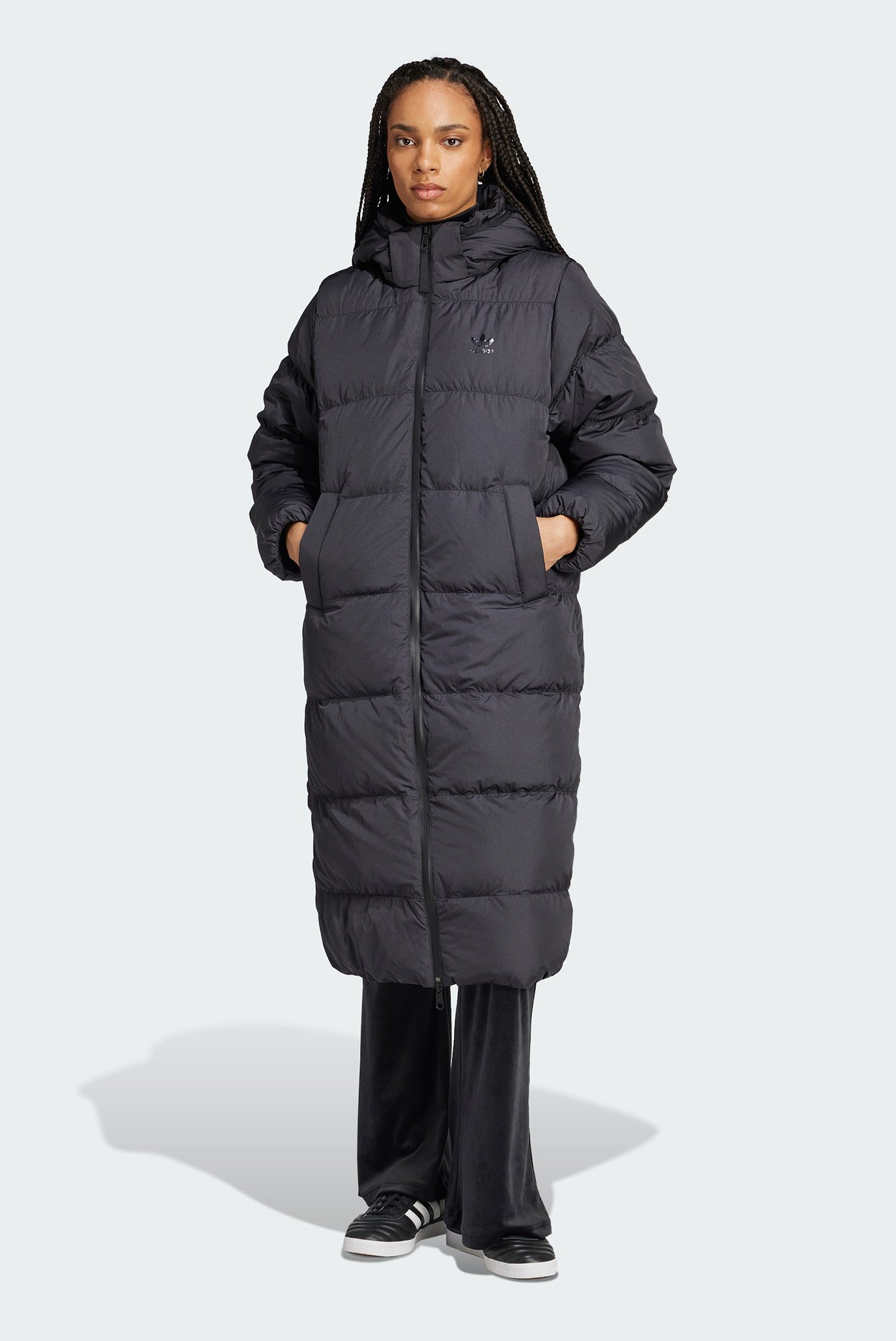 Женский черный пуховик Regen Long Down Puffer 1