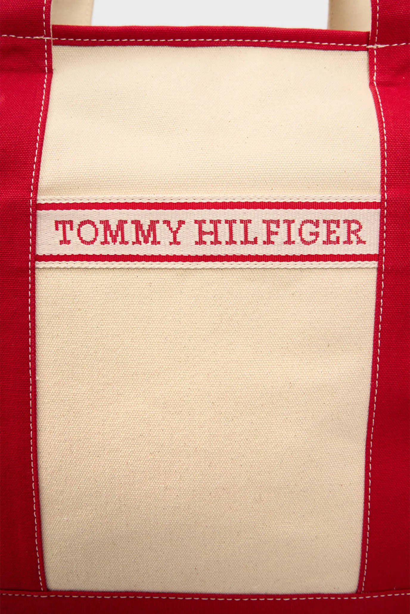 Бежева сумка TH SUMMER CANVAS TOTE 5