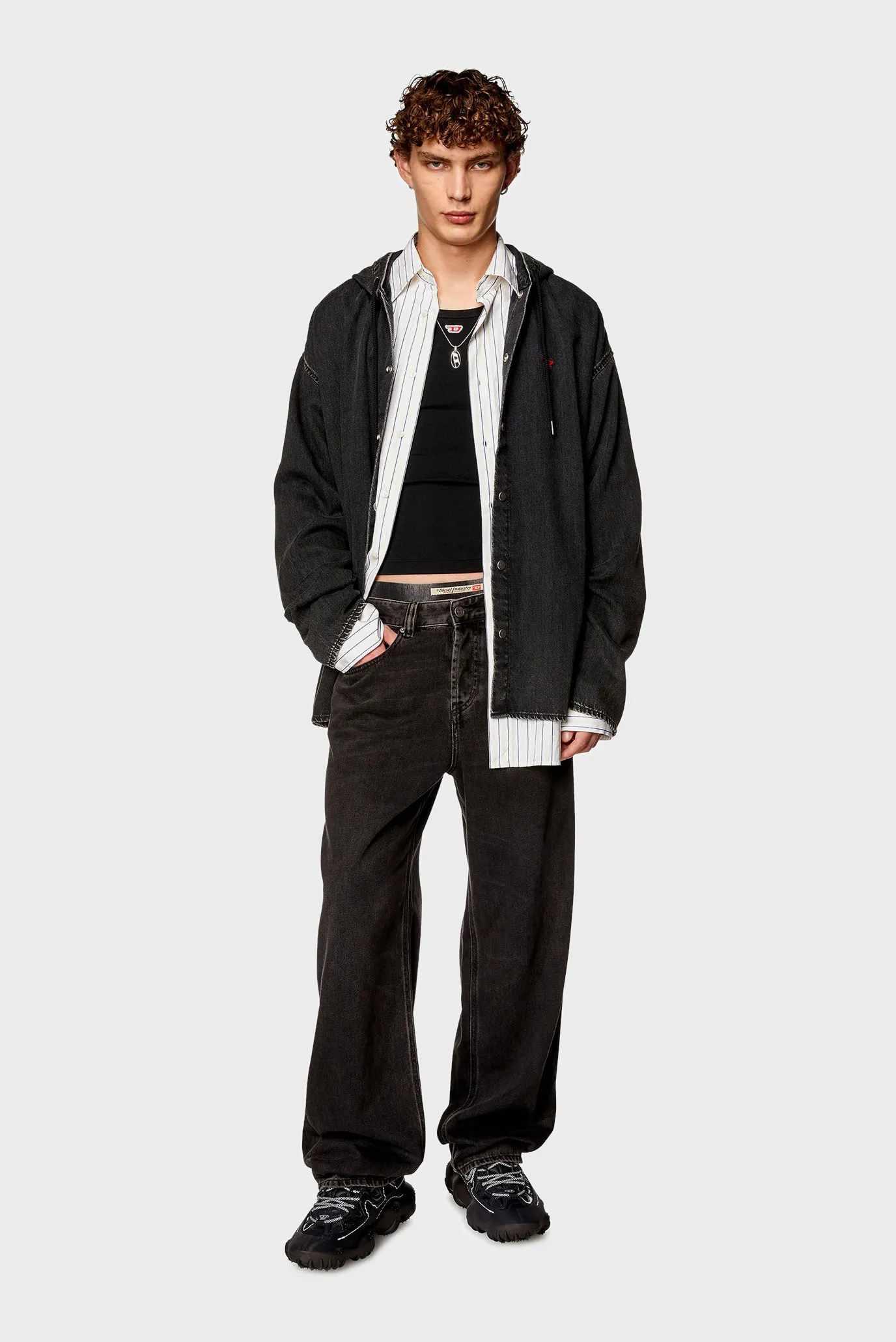 Чоловічі чорні джинси 2001 D-MACRO 2