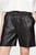 Женские черные кожаные шорты LEATHER JOGGER SHORT