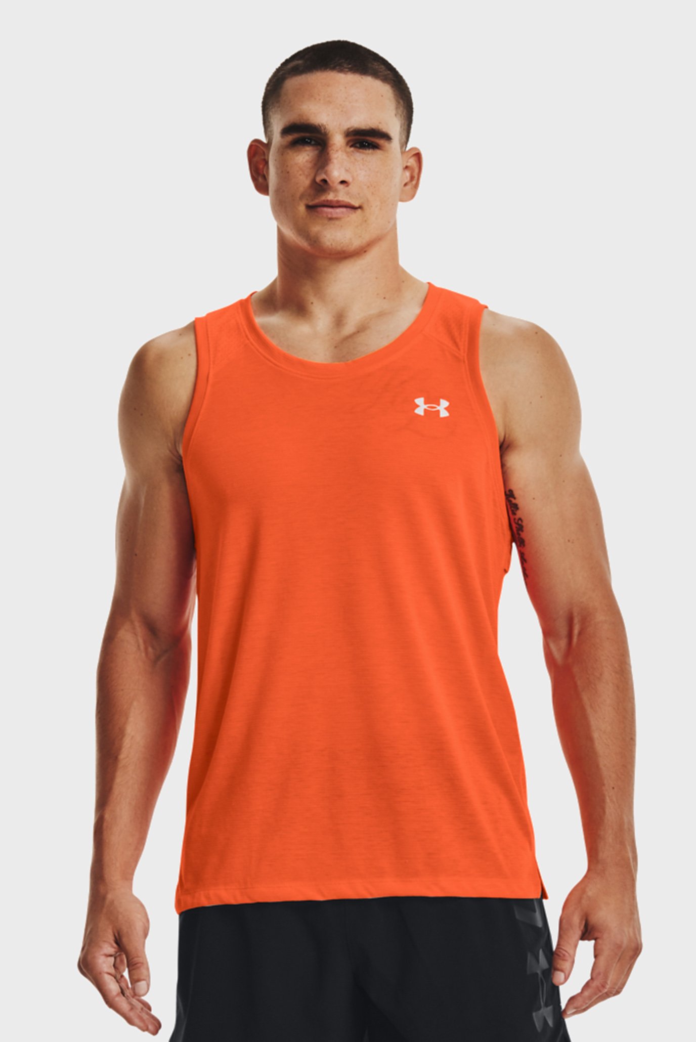 Мужская оранжевая майка UA STREAKER SINGLET 1