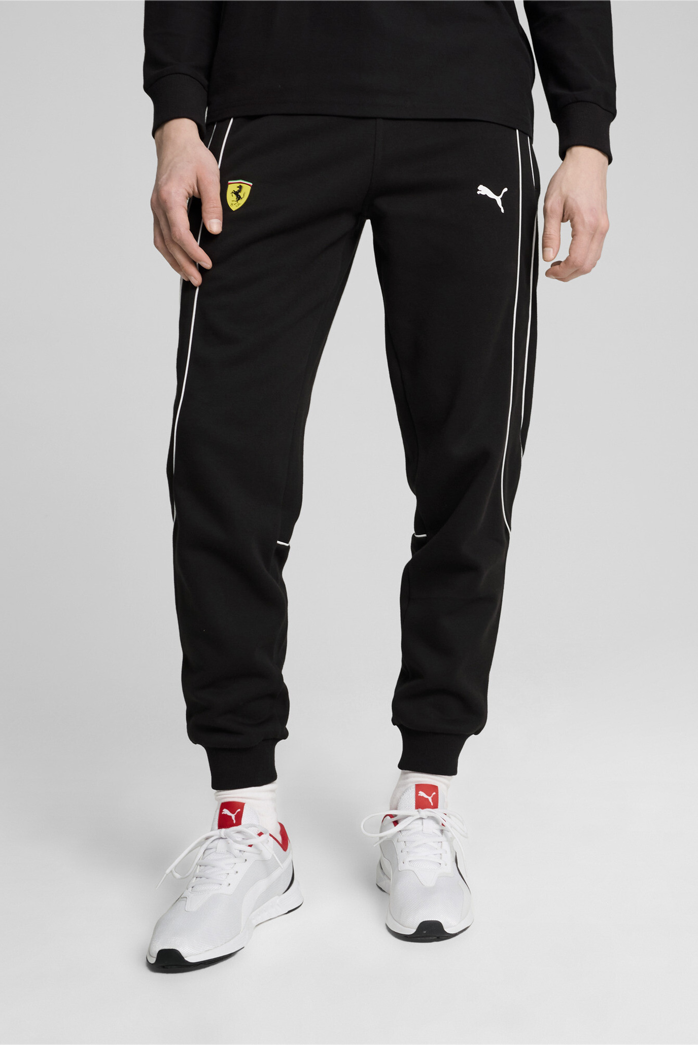 Мужские черные спортивные брюки Scuderia Ferrari Race Pants Men 1