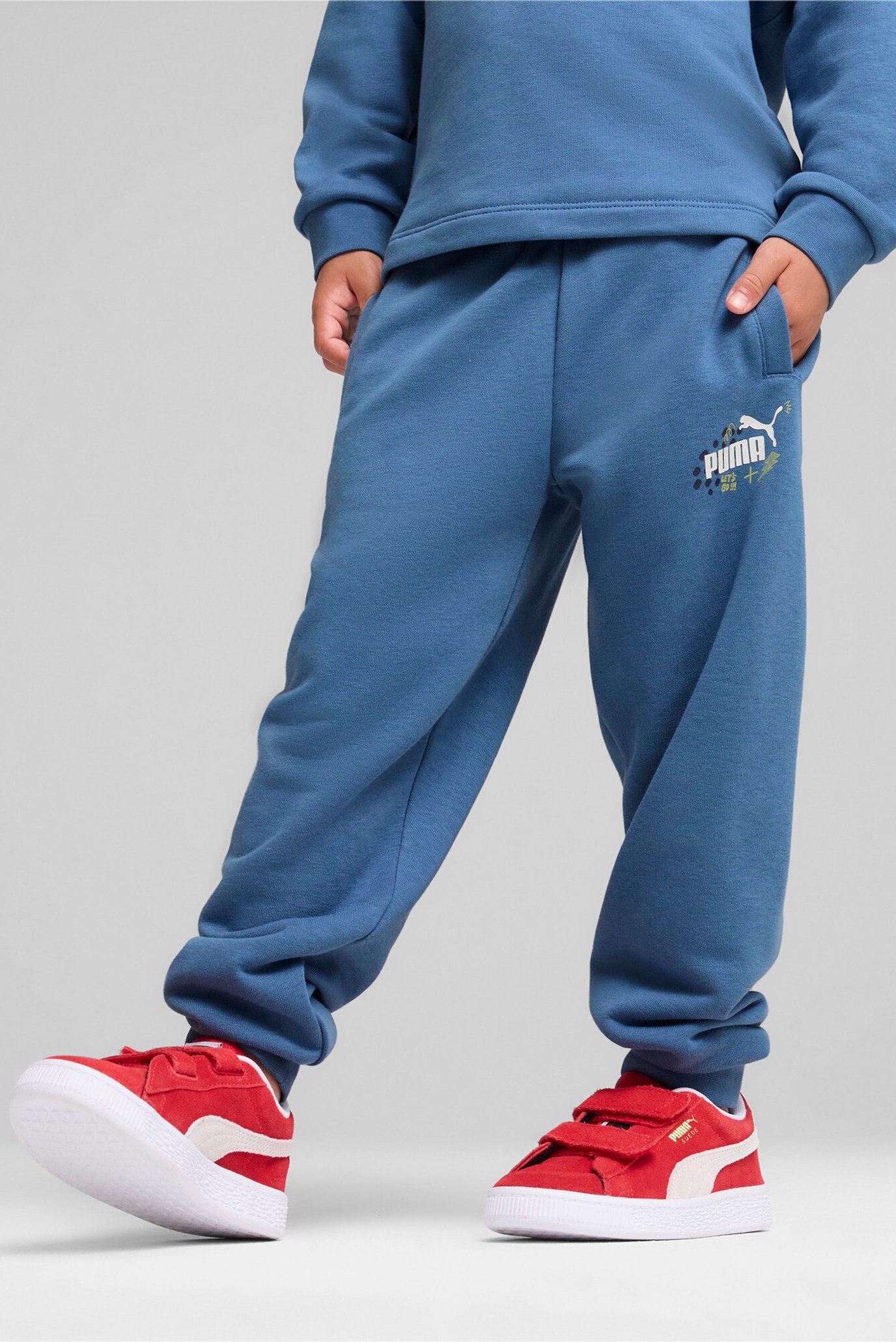 Дитячі сині спортивні штани ESS+ PUMA Sweatpants Youth 1