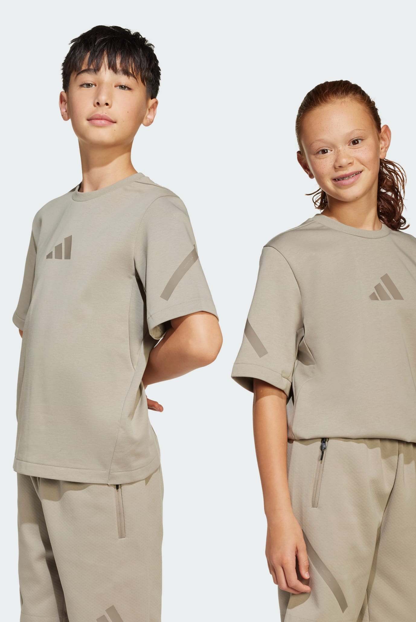 Детская бежевая футболка adidas Z.N.E. Kids 1