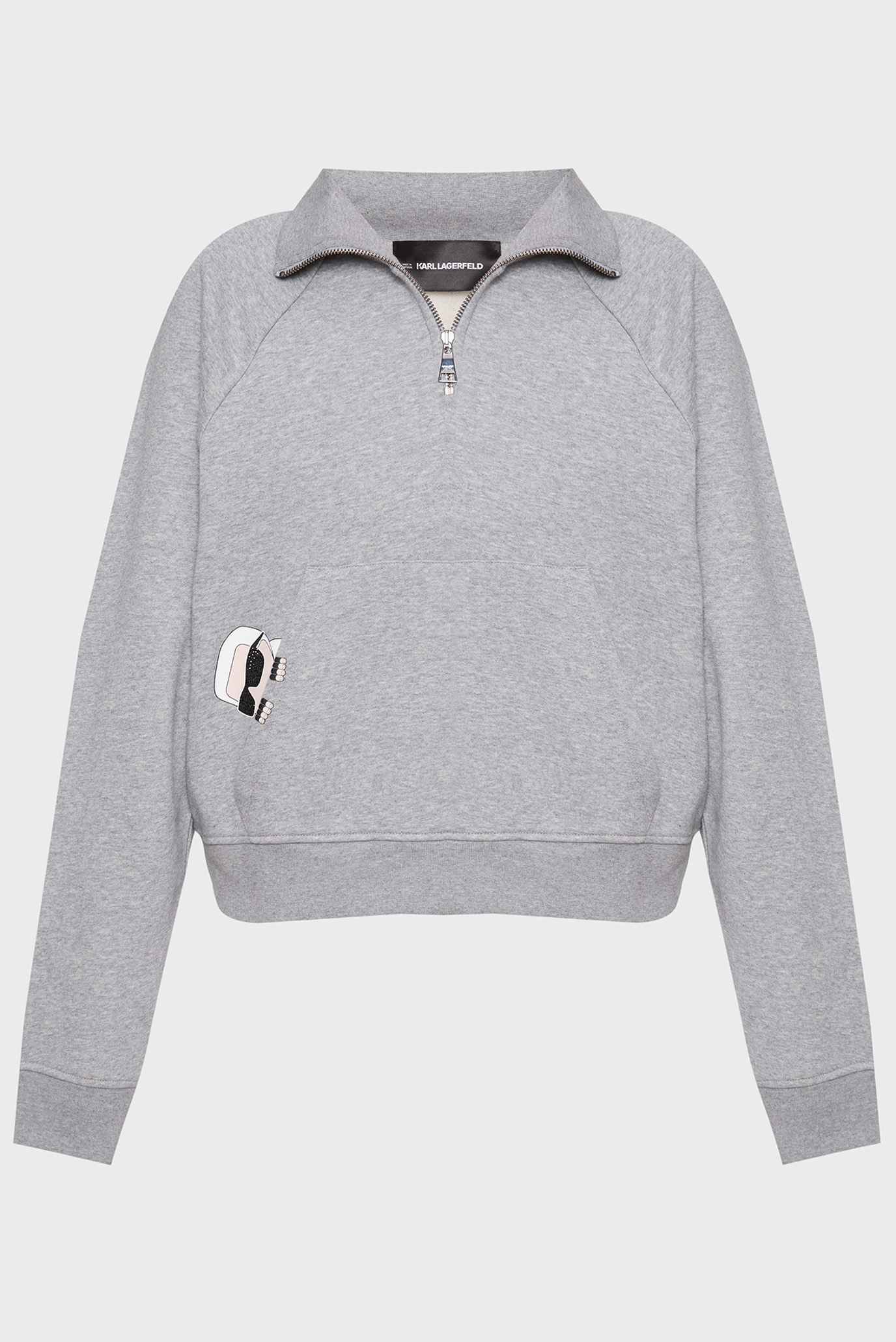 Женская серая спортивная кофта IKON PEAK-A-BOO Серый M Karl Lagerfeld A1W20058 Женская серая спортивная кофта IKON PEAK-A-BOO Серый M Karl Lagerfeld A1W20058