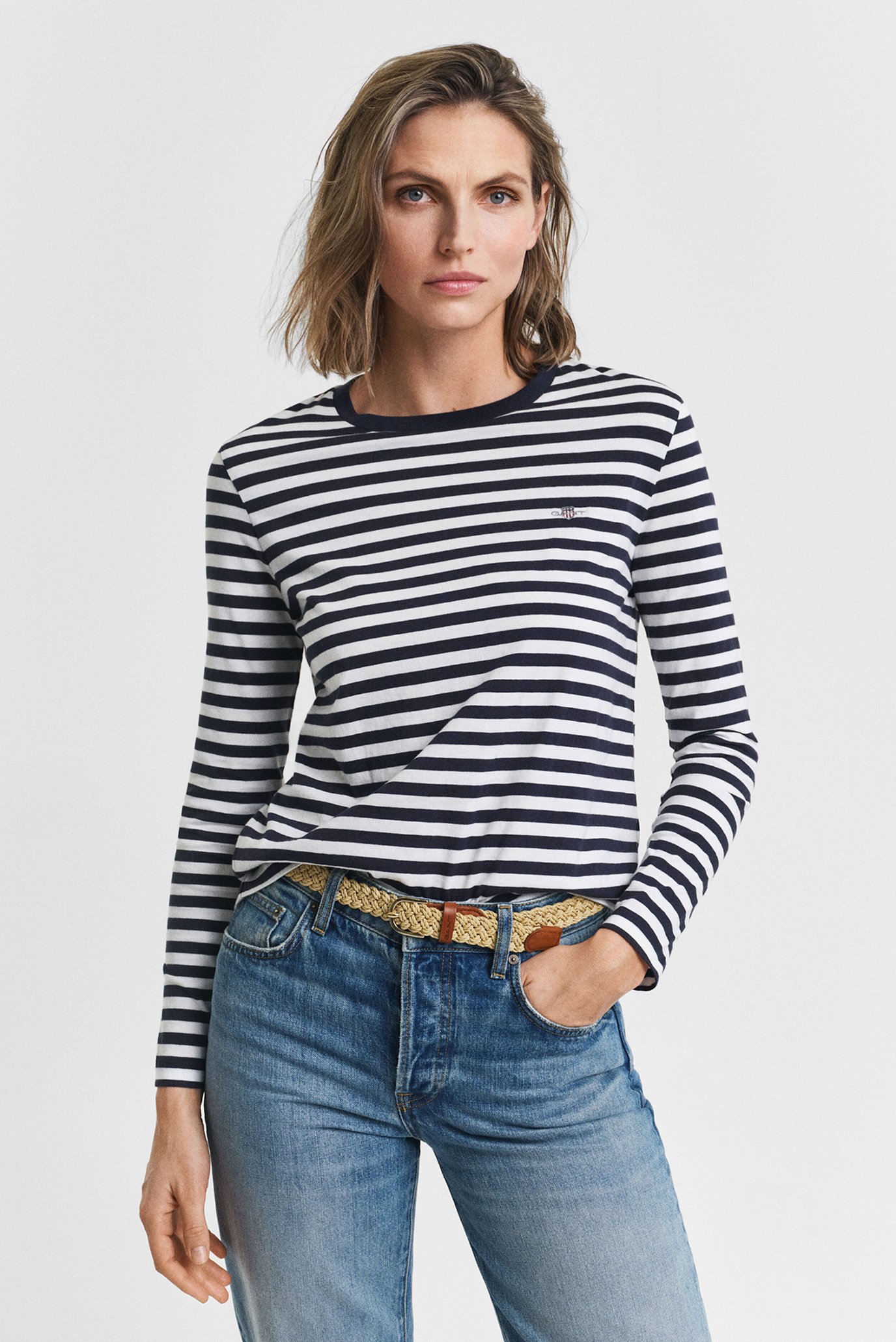 Женский лонгслив в полоску REG STRIPED SHIELD LS T-SHIRT 1