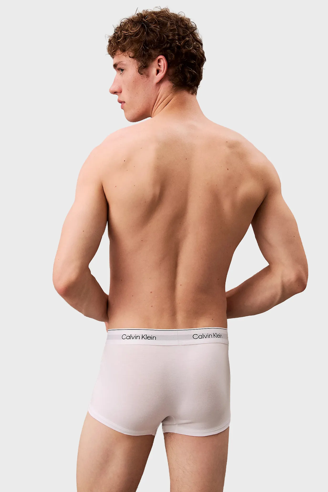 Мужские белые боксеры (3 шт) LOW RISE TRUNK 6