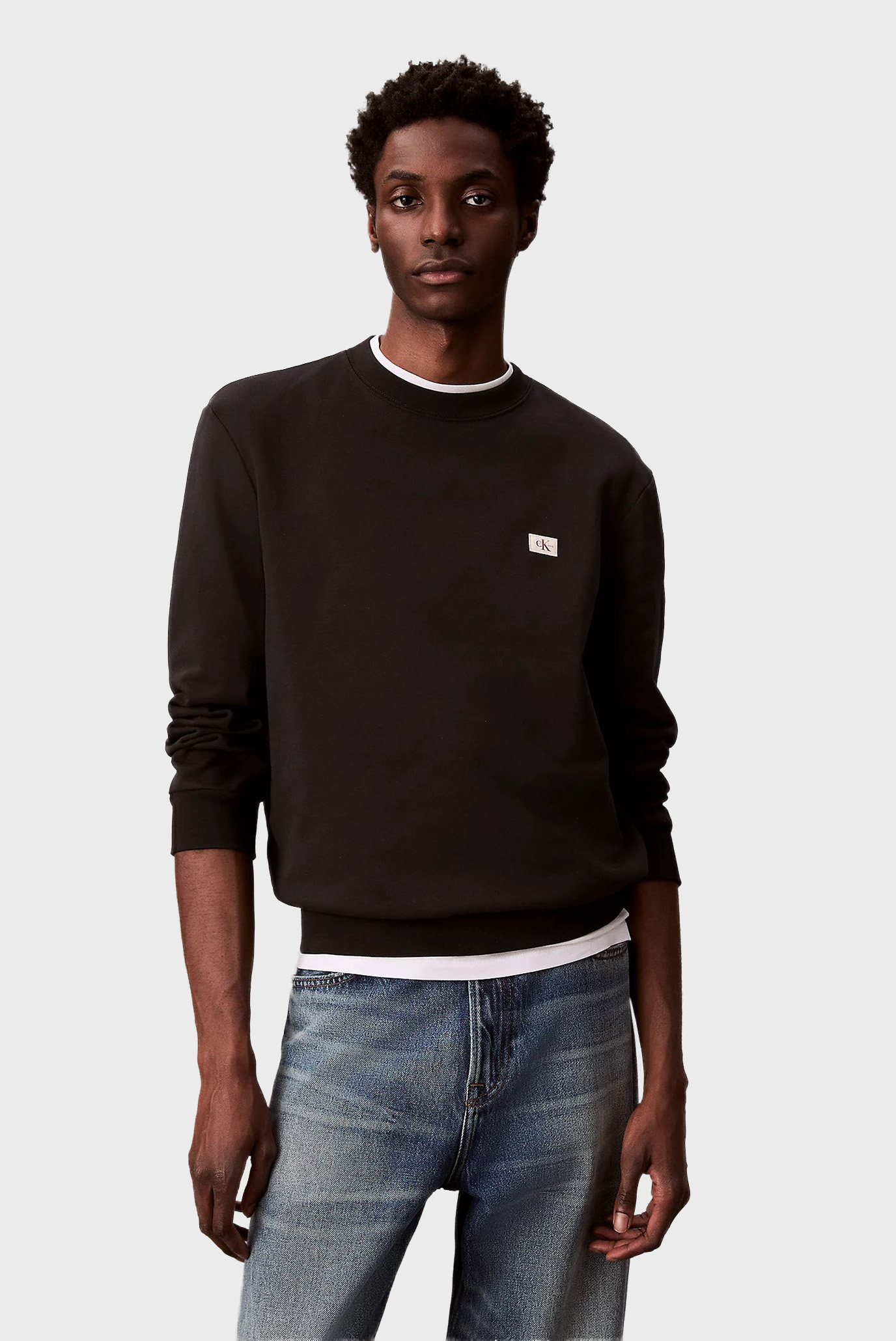 Мужской черный свитшот 350TERRY BADGE Черный M Calvin Klein Jeans LV04RC273G Мужской черный свитшот 350TERRY BADGE Черный M Calvin Klein Jeans LV04RC273G