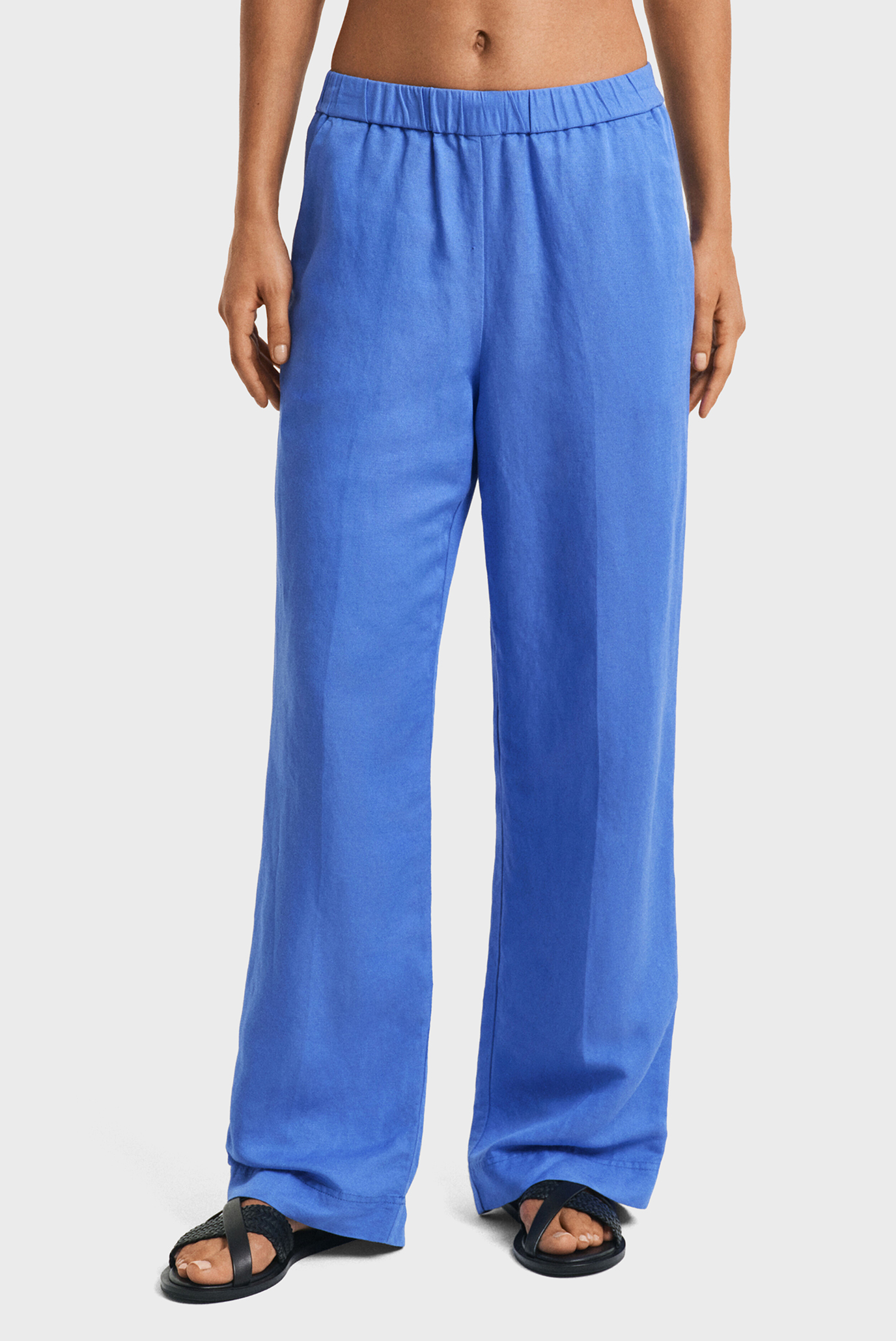 Женские синие льняные брюки REL LINEN BLEND PULL ON PANTS Синий 34 Gant 4150348 Женские синие льняные брюки REL LINEN BLEND PULL ON PANTS Синий 34 Gant 4150348