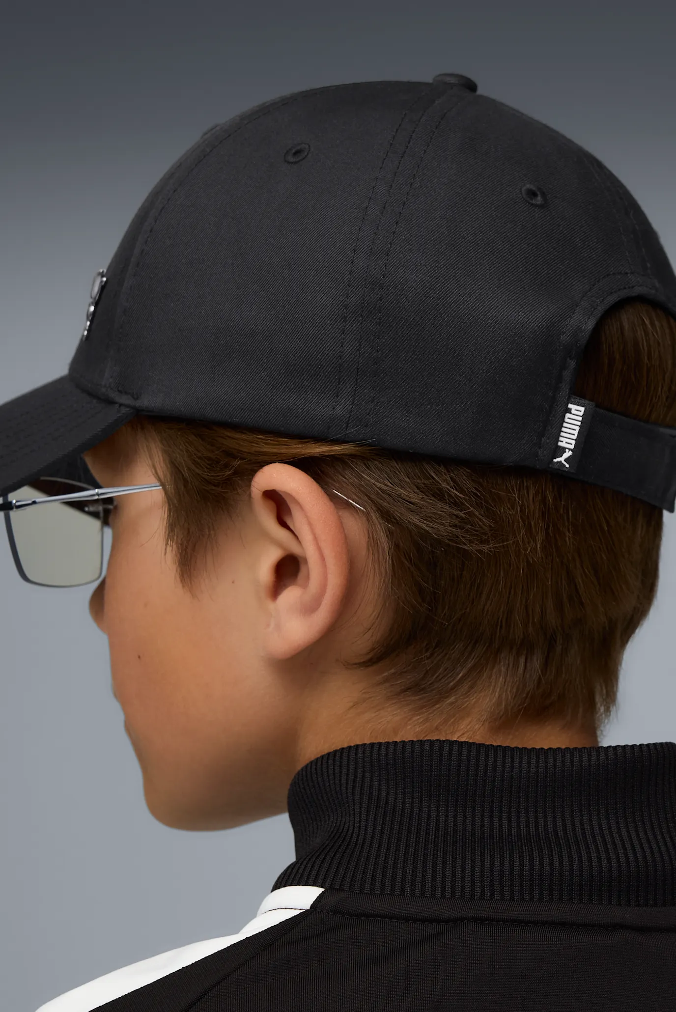 Детская черная кепка Essentials Metal PUMA Cat Baseball Cap Youth 4