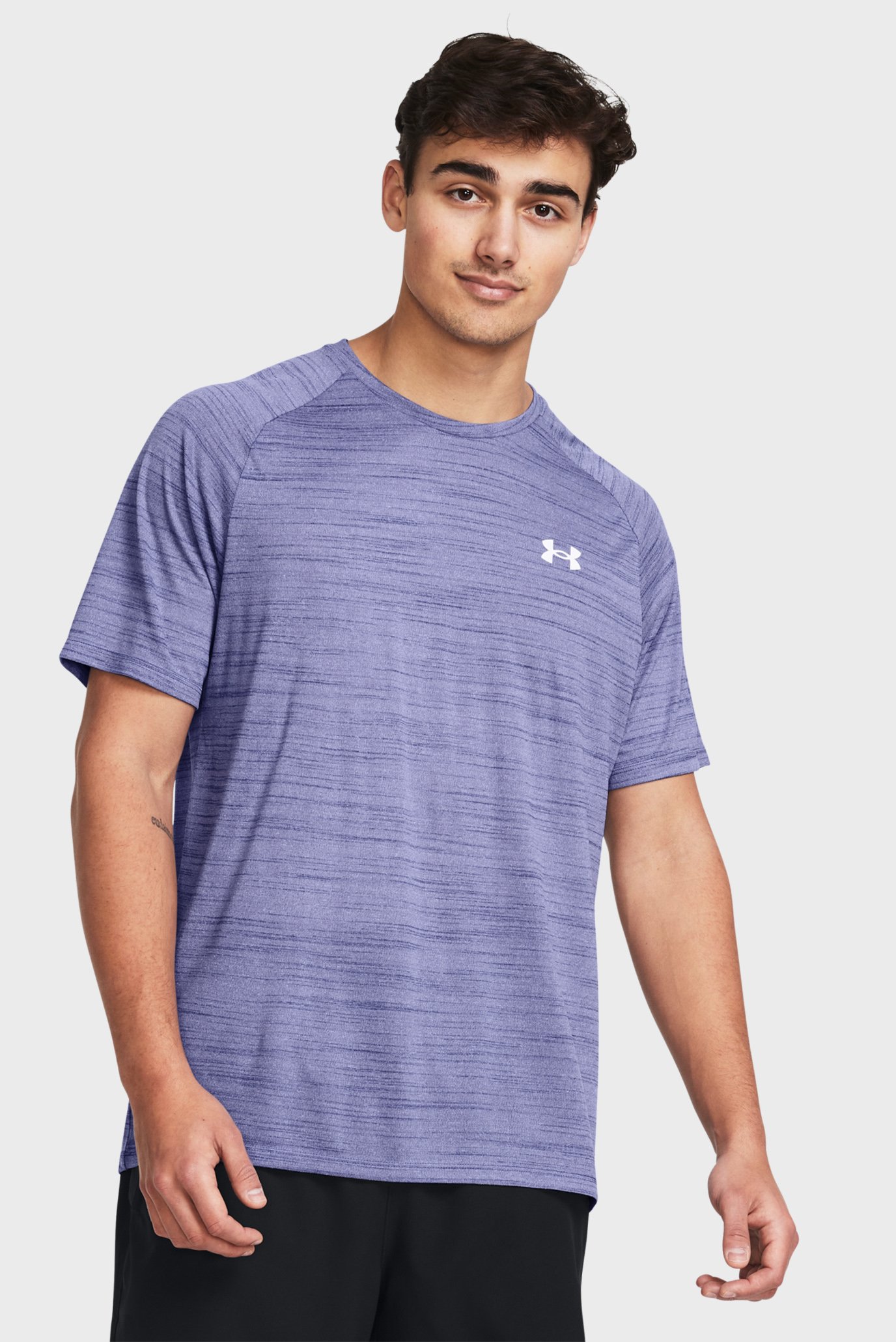 Мужская фиолетовая футболка UA Tiger Tech 2.0 SS 1