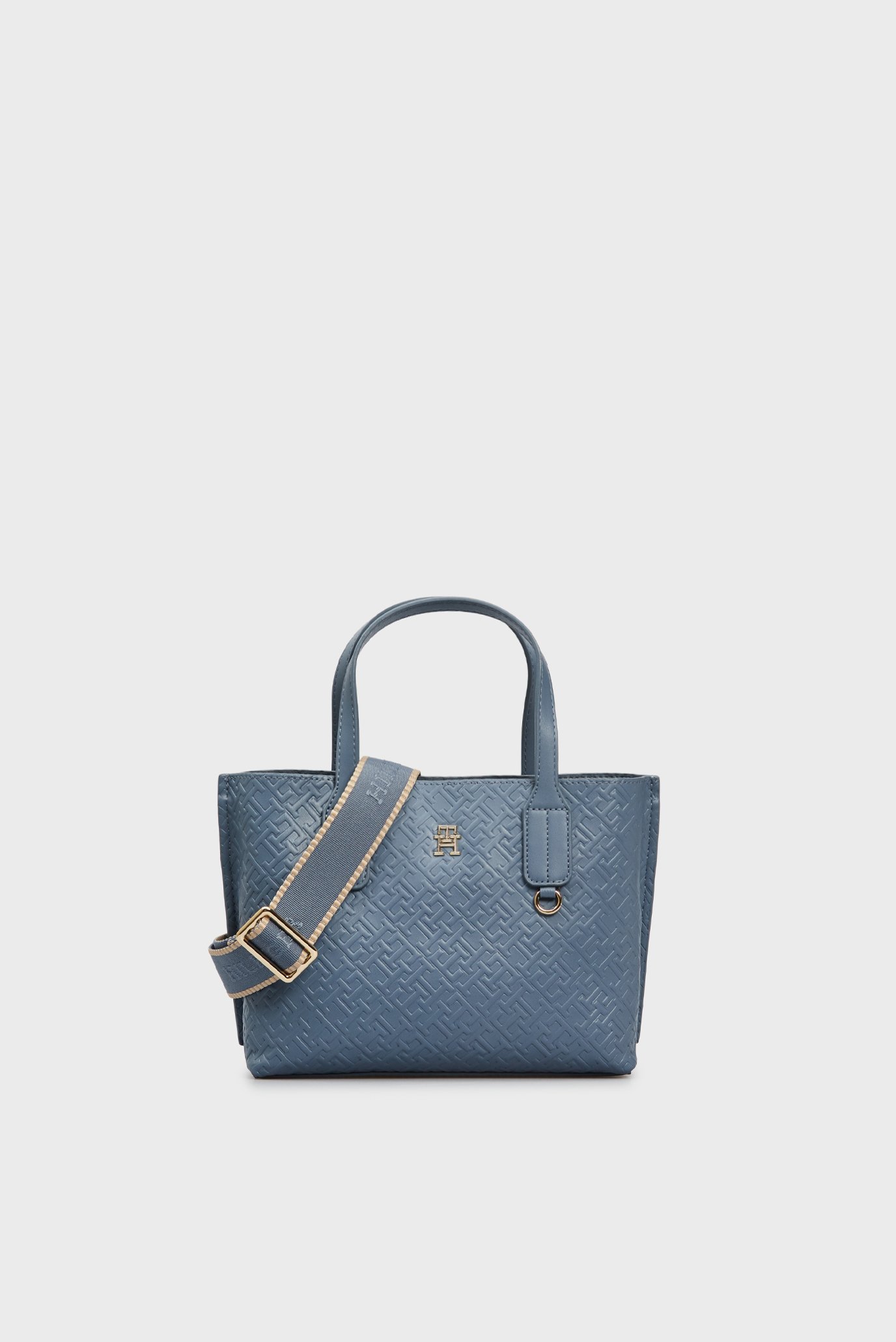 Жіноча блакитна сумка TH DISTINCT SMALL TOTE MONO 1